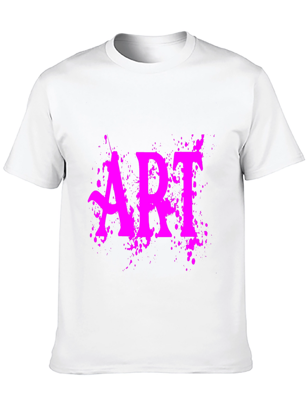 ART Graphic Tee - Vivid Pink Print on Black