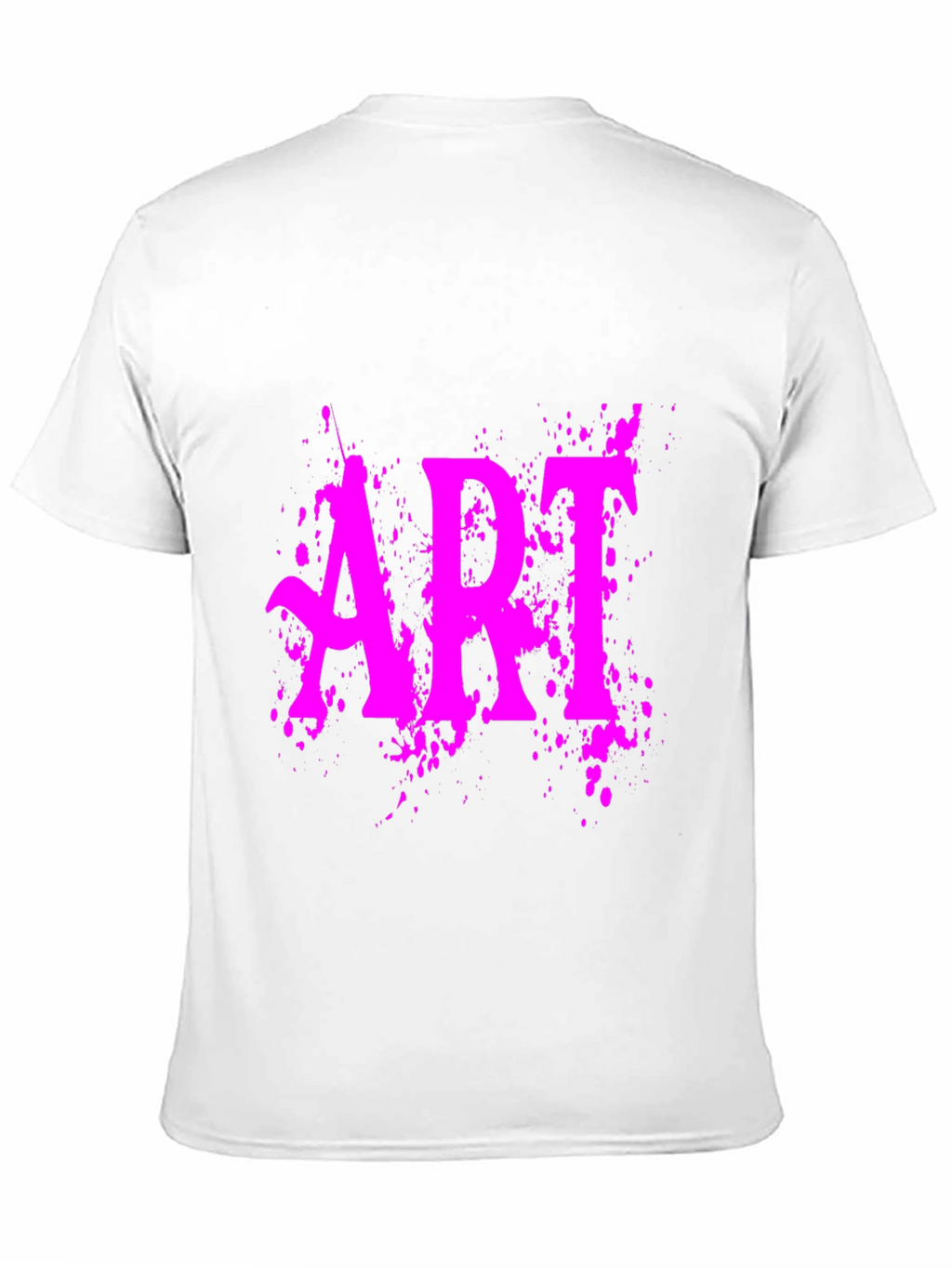 ART Graphic Tee - Vivid Pink Print on Black