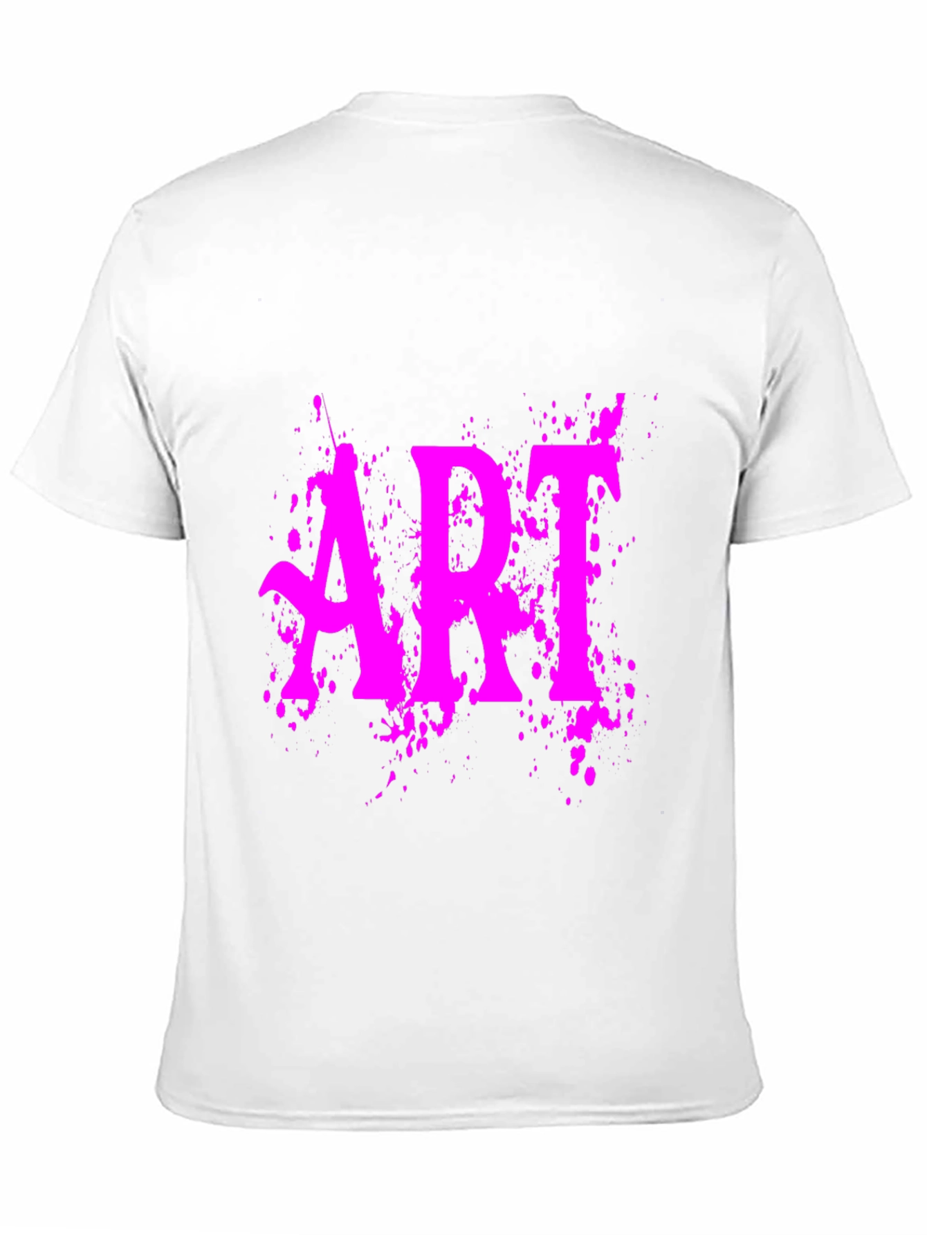 ART Graphic Tee - Vivid Pink Print on Black