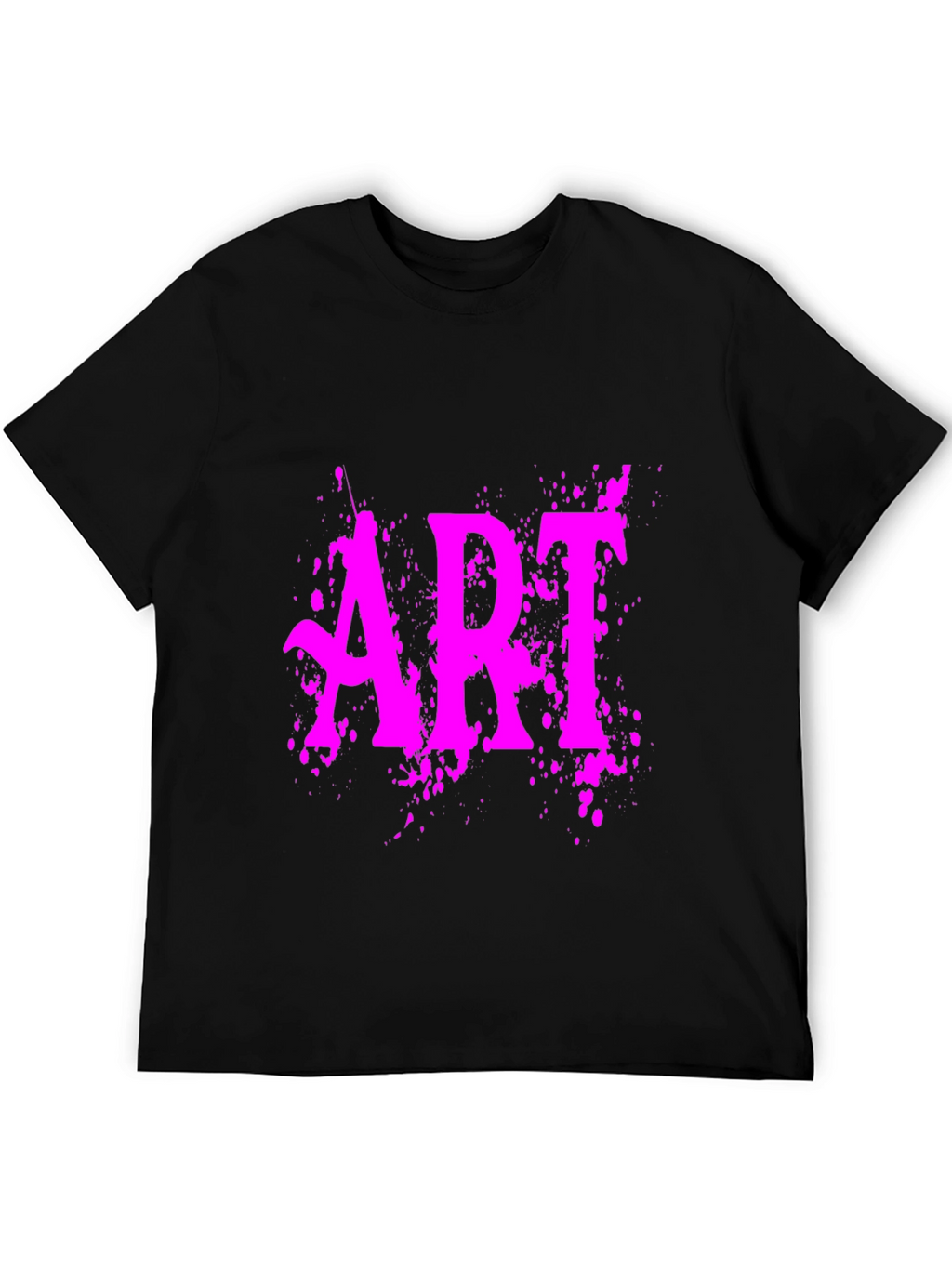 ART Graphic Tee - Vivid Pink Print on Black