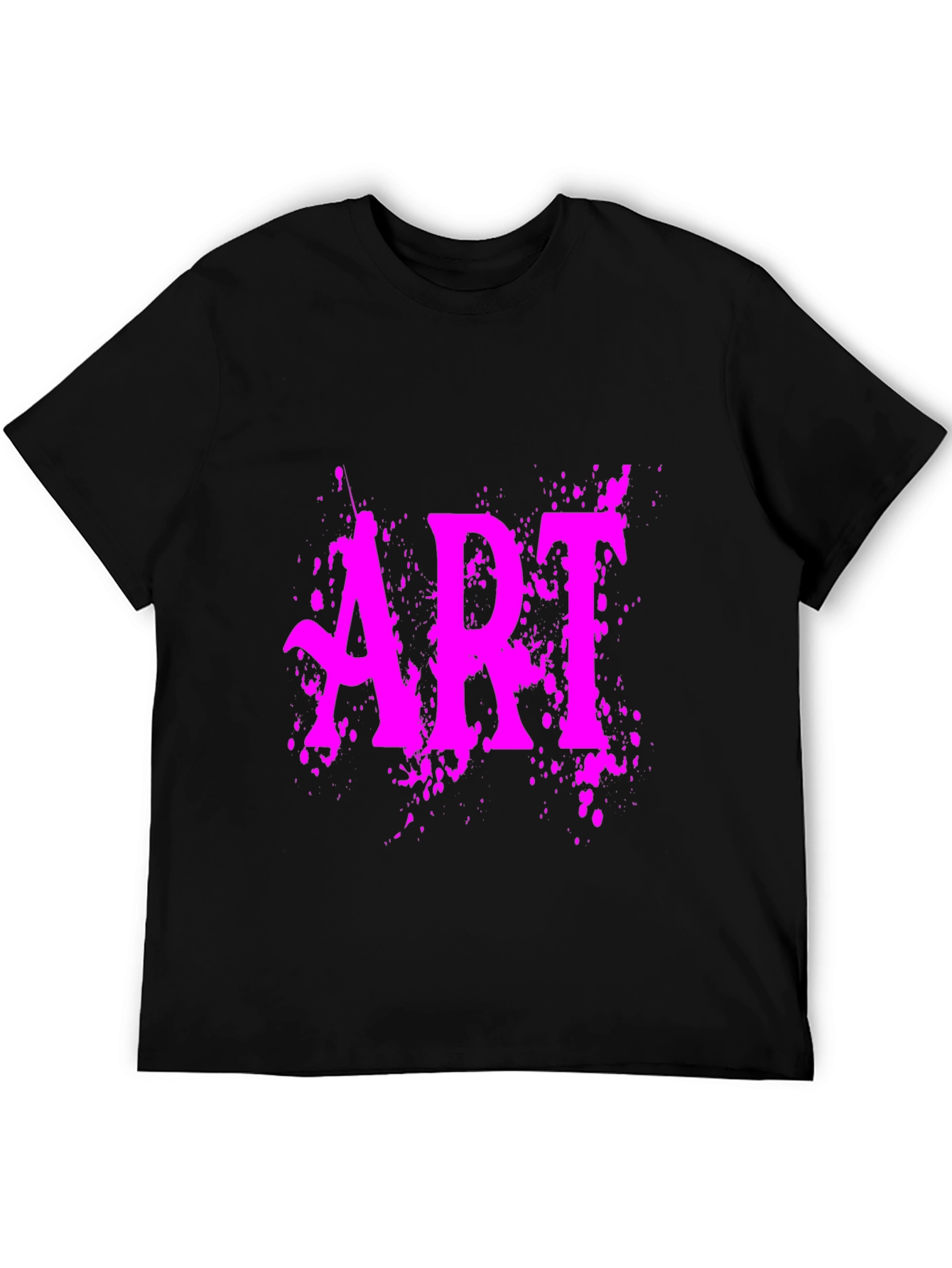 ART Graphic Tee - Vivid Pink Print on Black