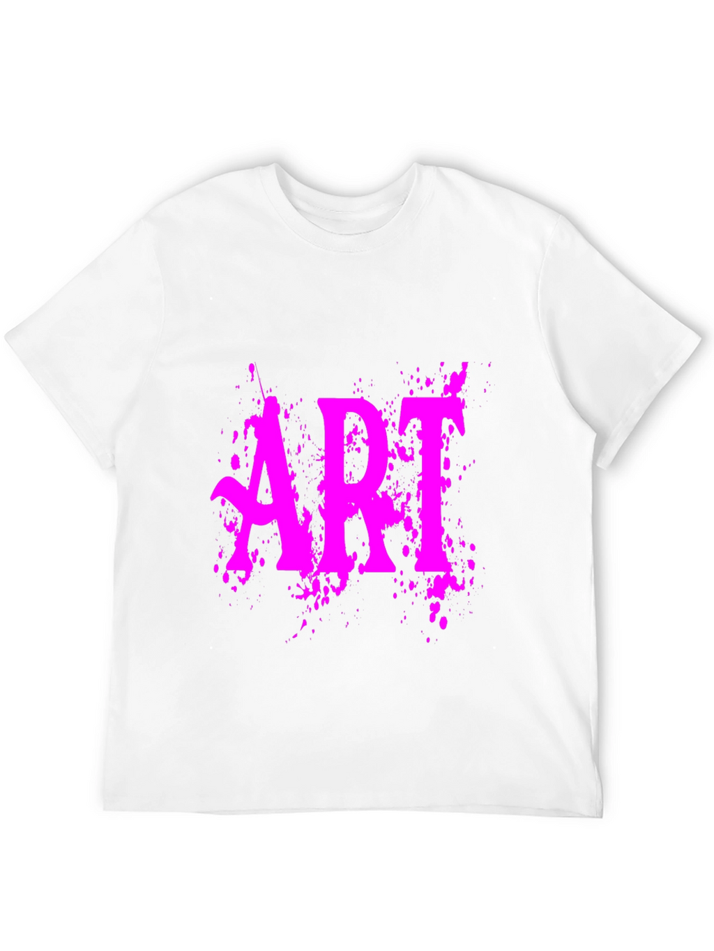 ART Graphic Tee - Vivid Pink Print on Black