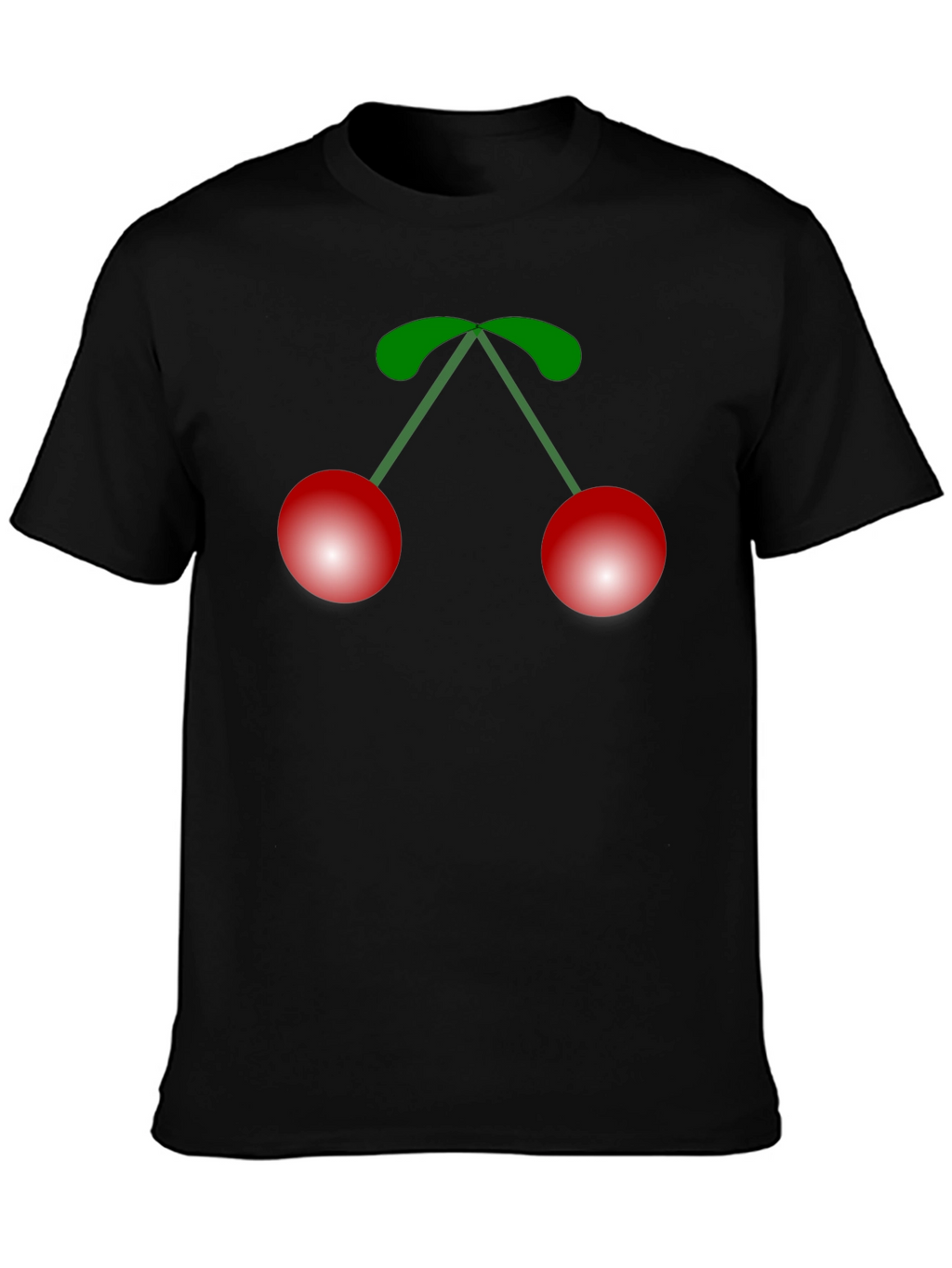 Cherry Graphic Black T-Shirt