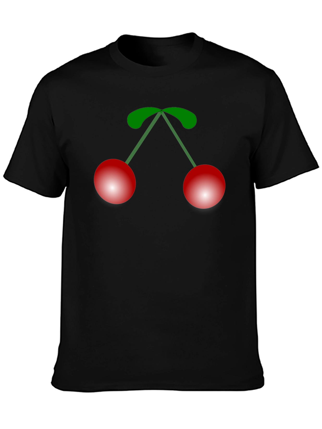 Cherry Graphic Black T-Shirt