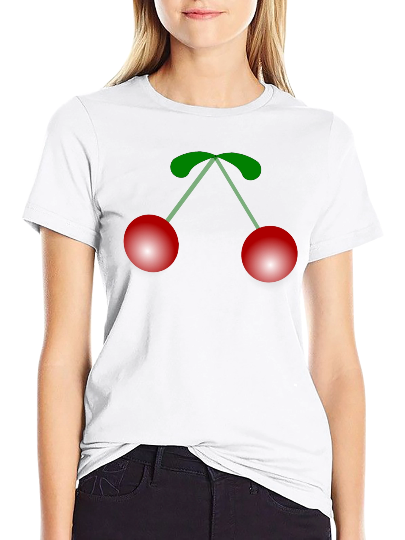 Cherry Graphic Black T-Shirt