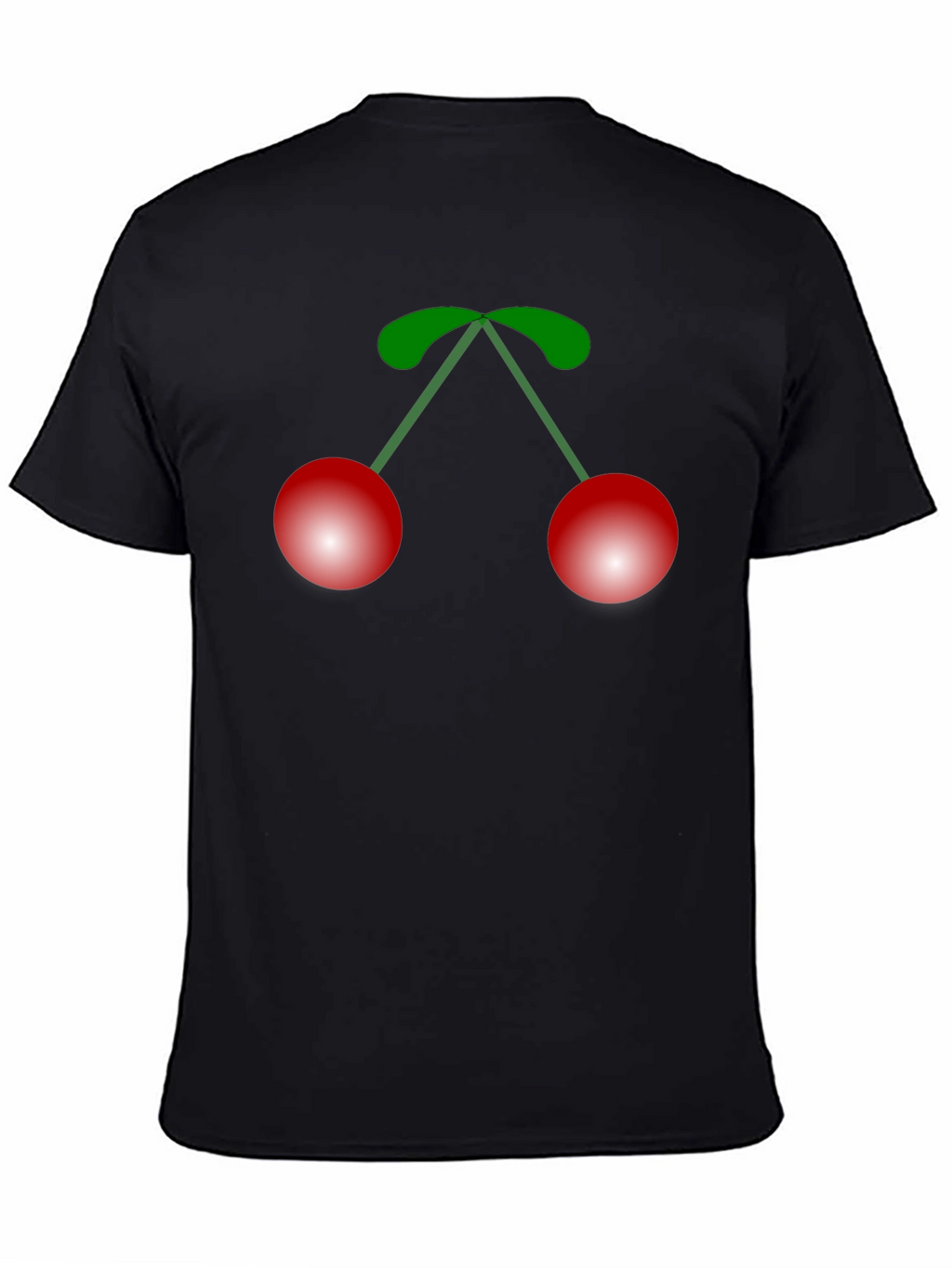 Cherry Graphic Black T-Shirt