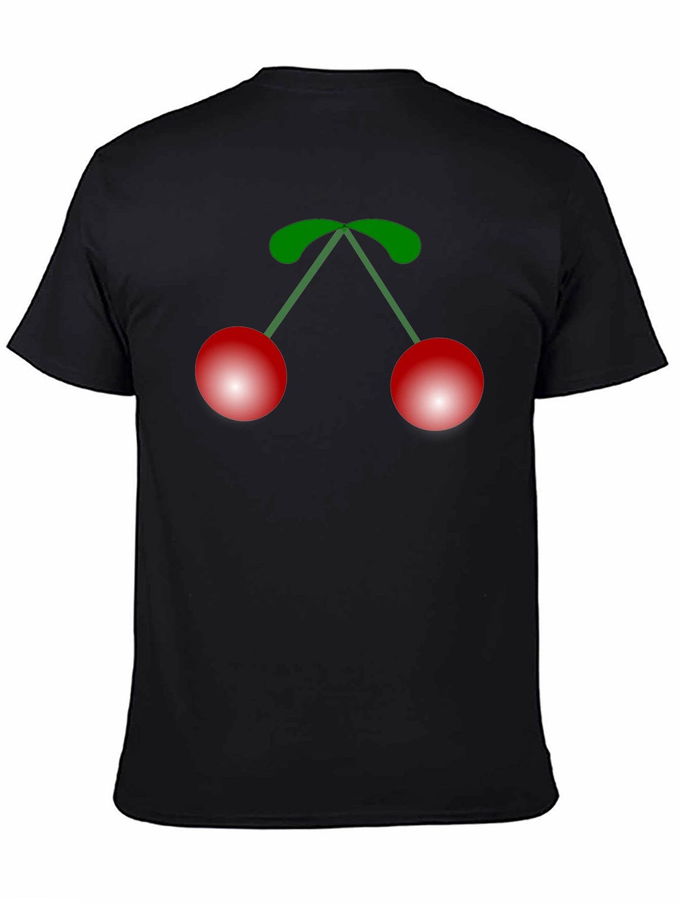 Cherry Graphic Black T-Shirt