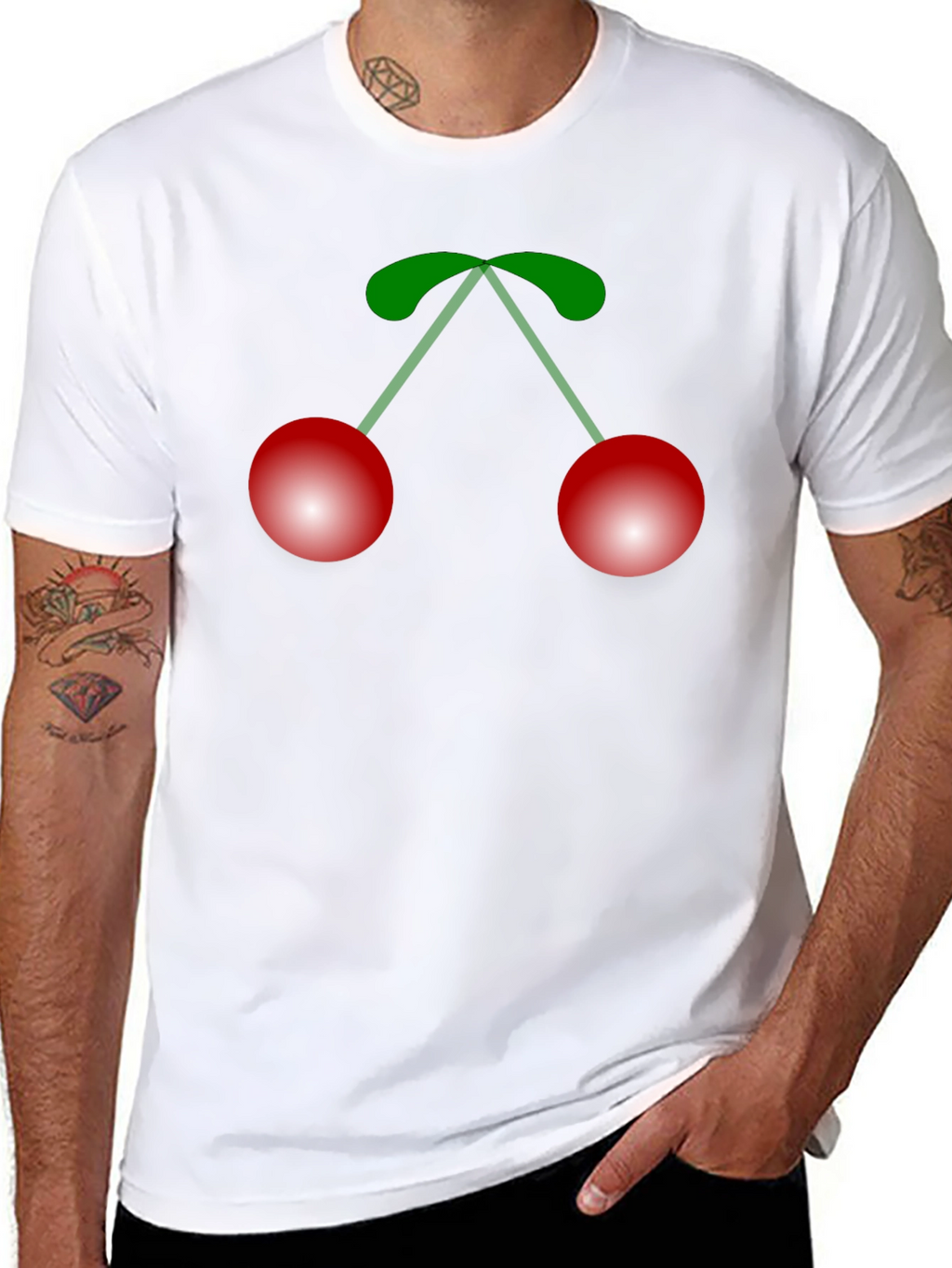 Cherry Graphic Black T-Shirt
