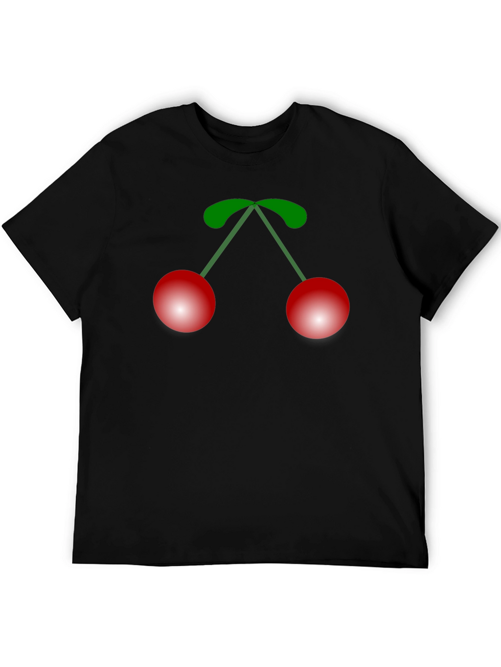 Cherry Graphic Black T-Shirt