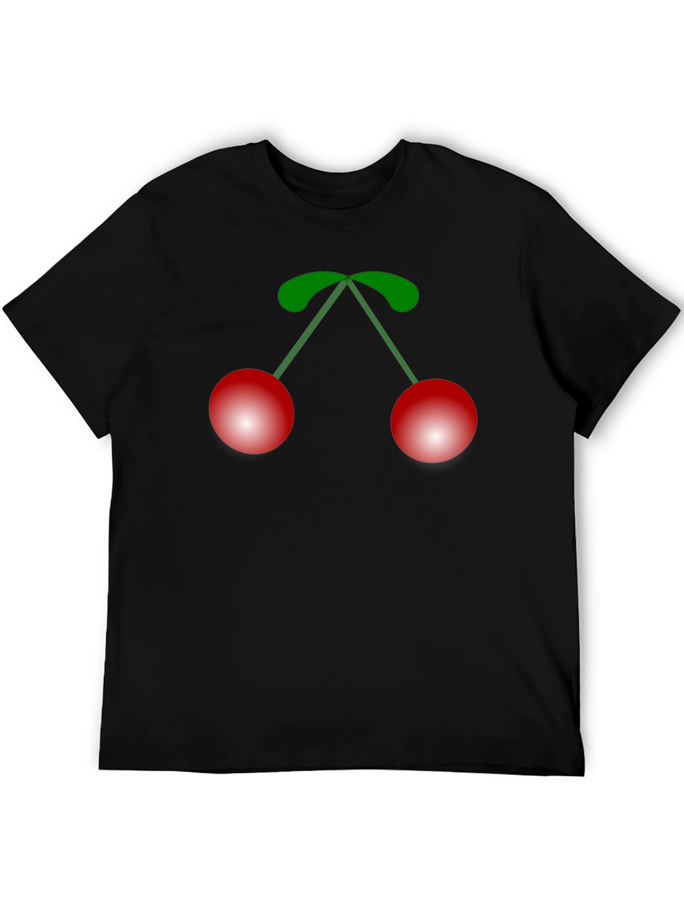 Cherry Graphic Black T-Shirt