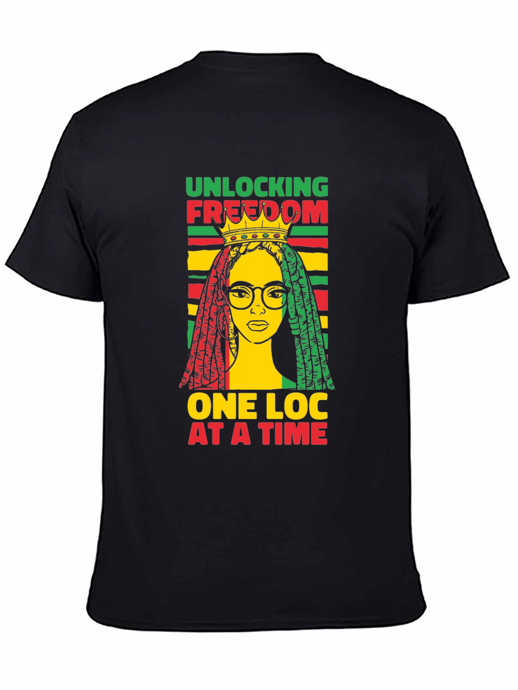 Unlocking Freedom Tee - Rasta Loc Design