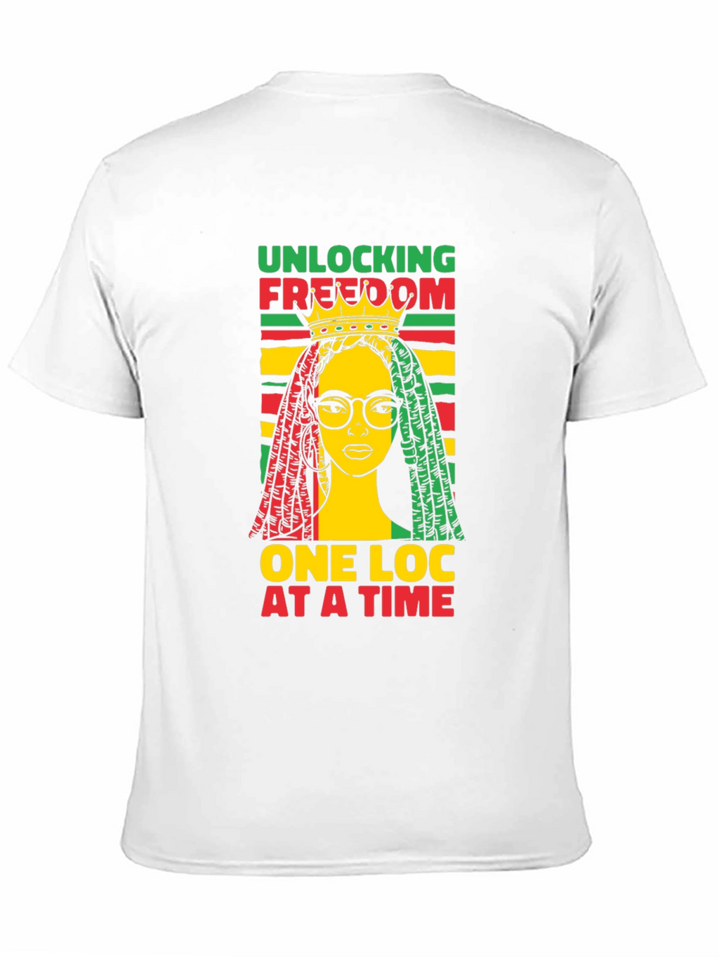 Unlocking Freedom Tee - Rasta Loc Design