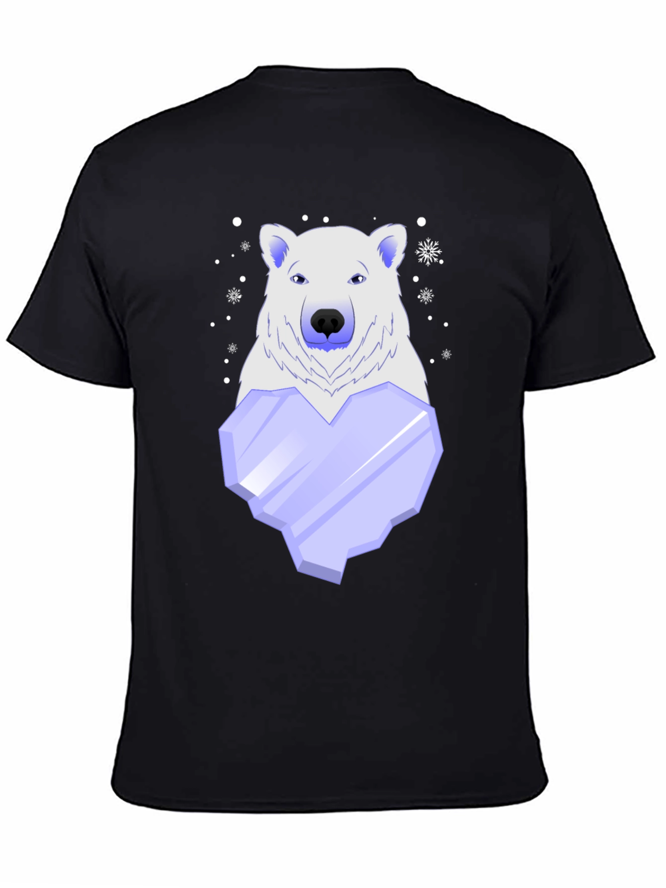Polar Bear Ice Heart Graphic Tee - Cool Winter Style
