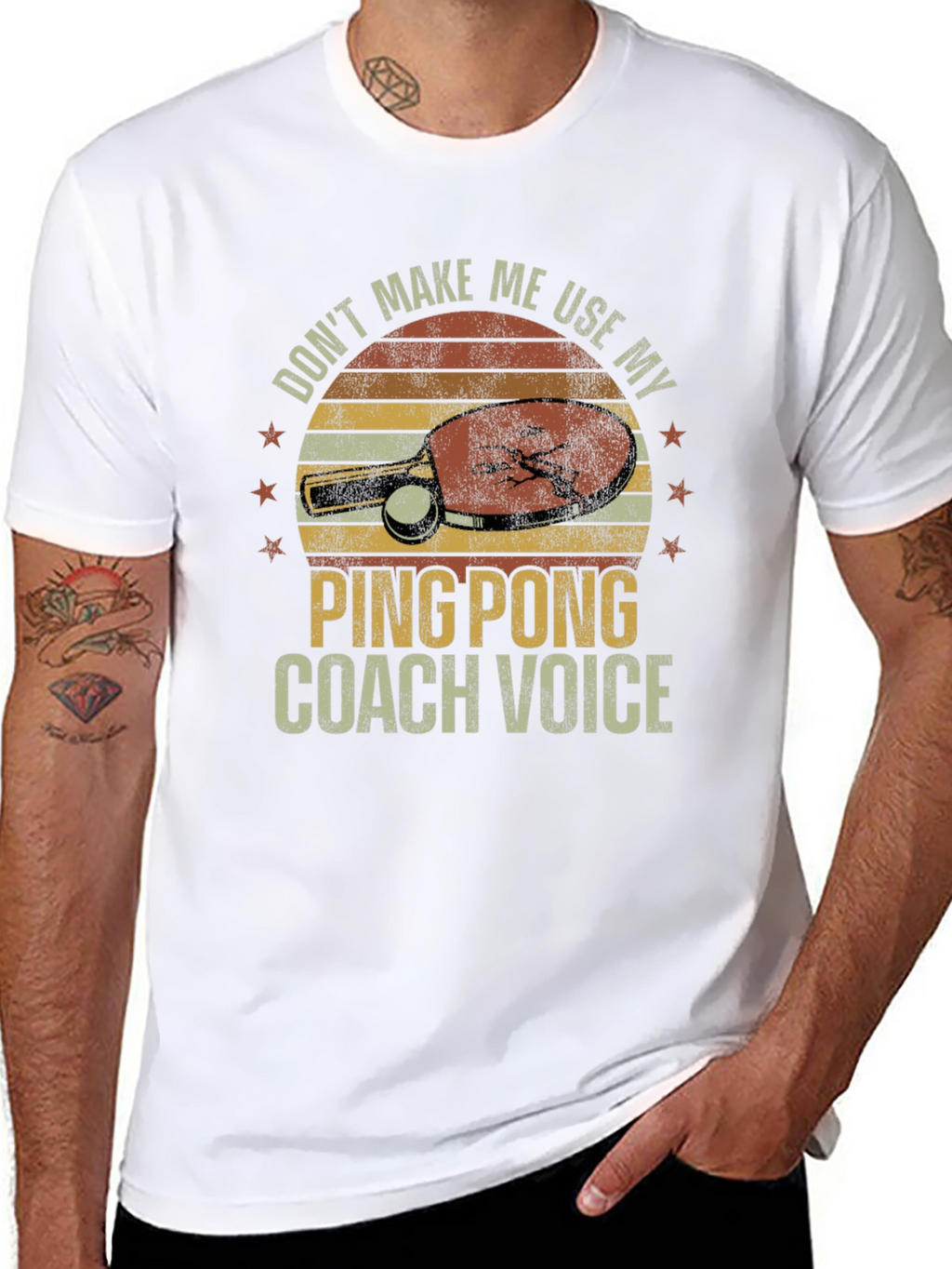 Ping Pong Coach T-Shirt - Funny Retro Design