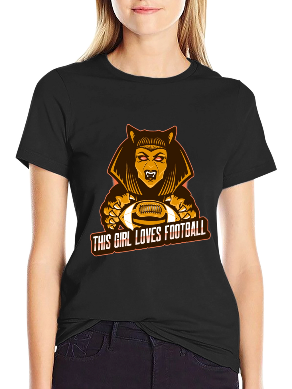 This Girl Loves Football T-Shirt - Unique Design