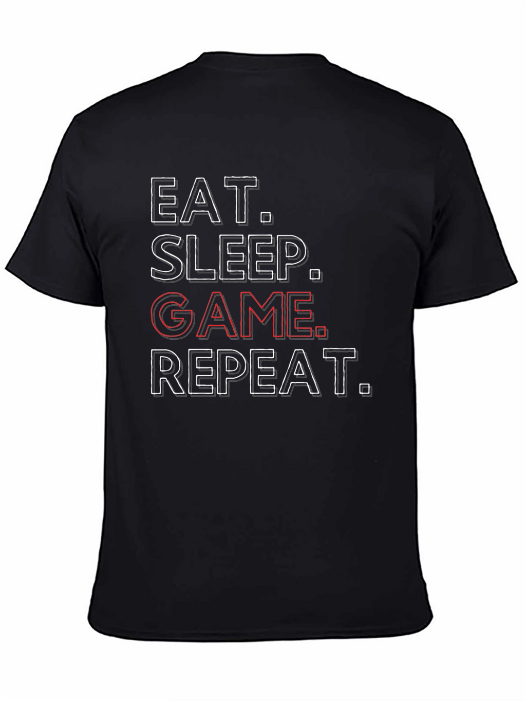 Eat Sleep Game Repeat Mens Graphic Tee