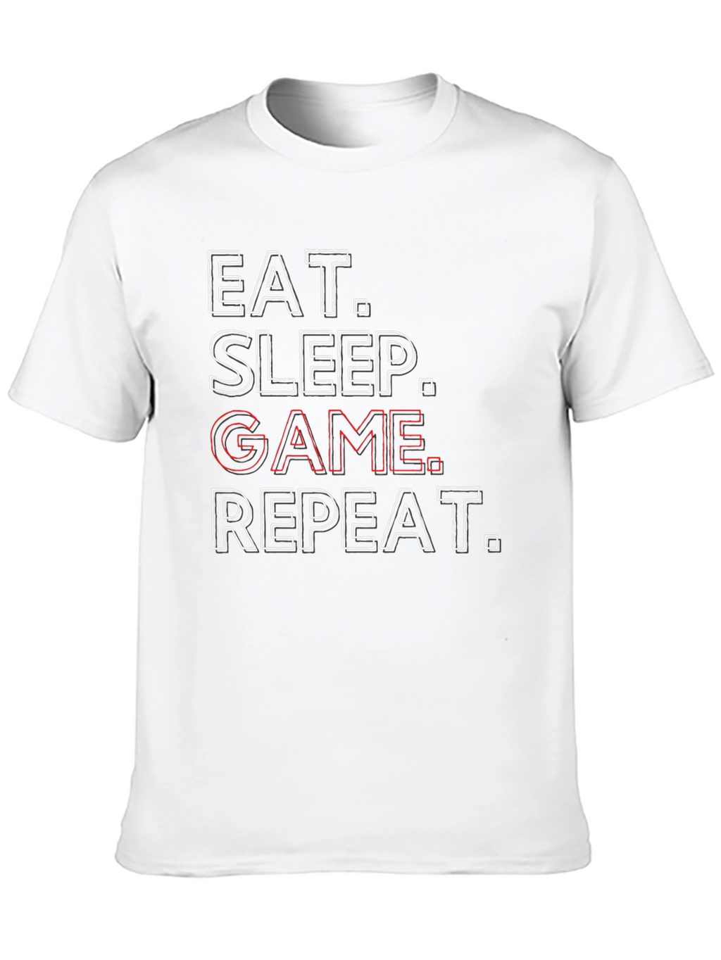 Eat Sleep Game Repeat Mens Graphic Tee