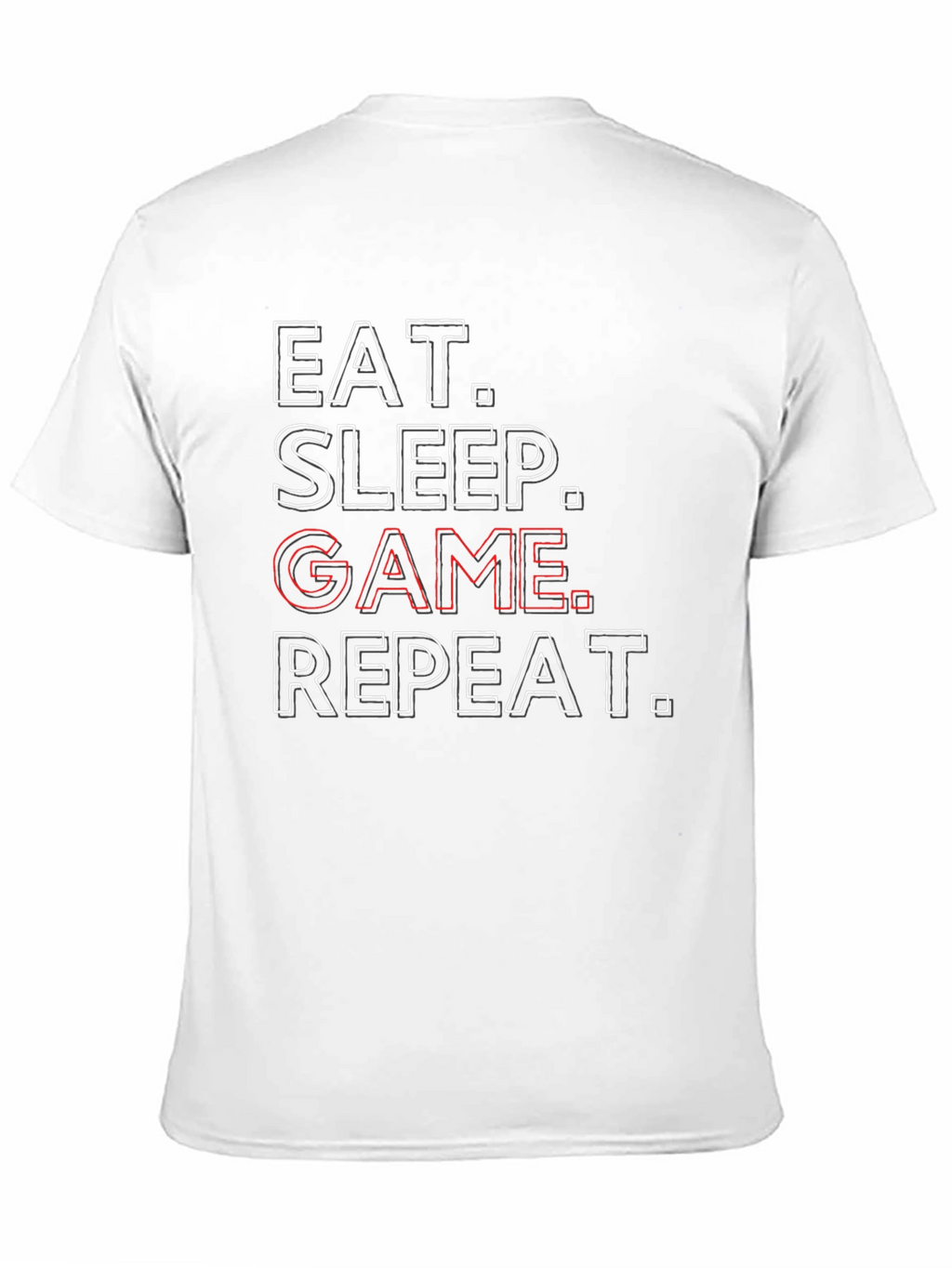 Eat Sleep Game Repeat Mens Graphic Tee