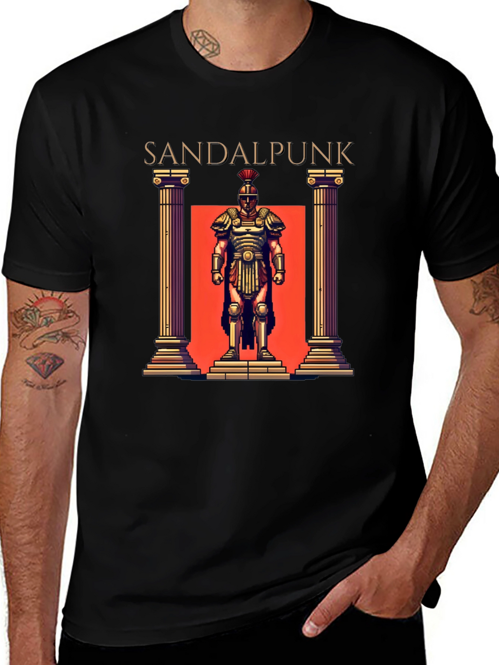 Sandpunk T-Shirt - Roman Gladiator Graphic Tee