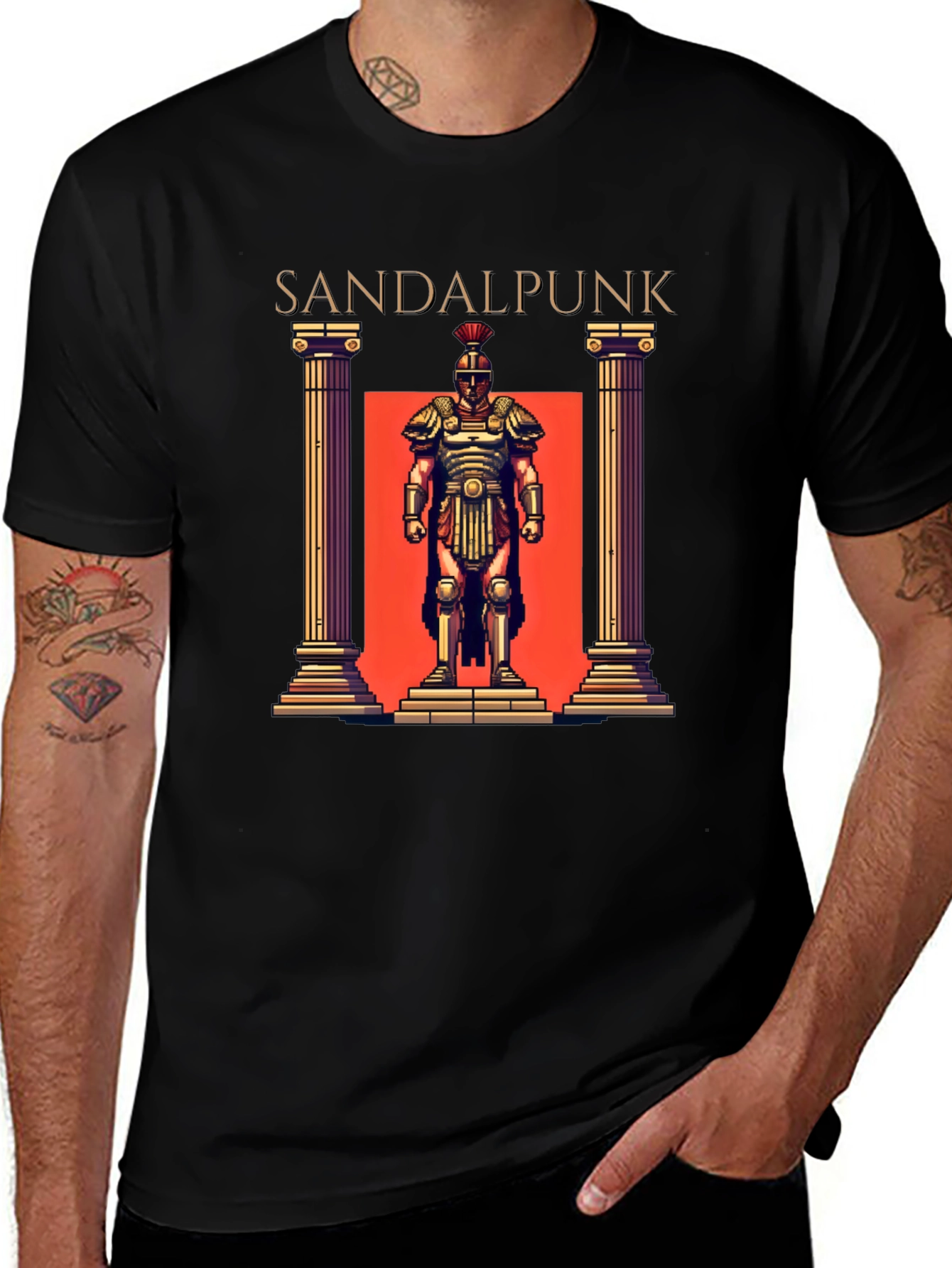 Sandpunk T-Shirt - Roman Gladiator Graphic Tee