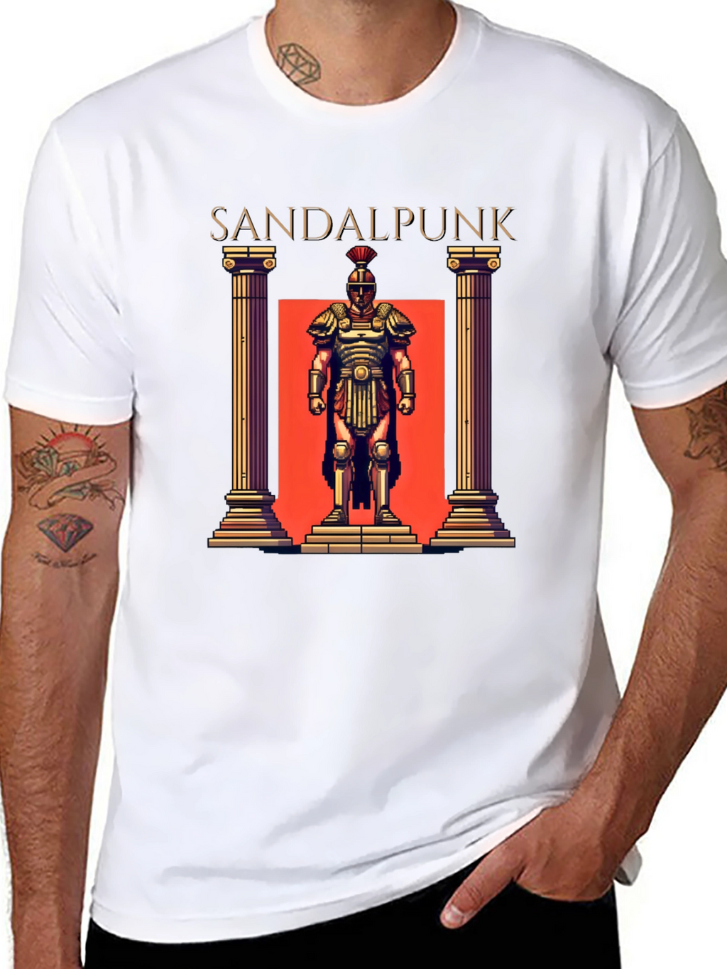 Sandpunk T-Shirt - Roman Gladiator Graphic Tee