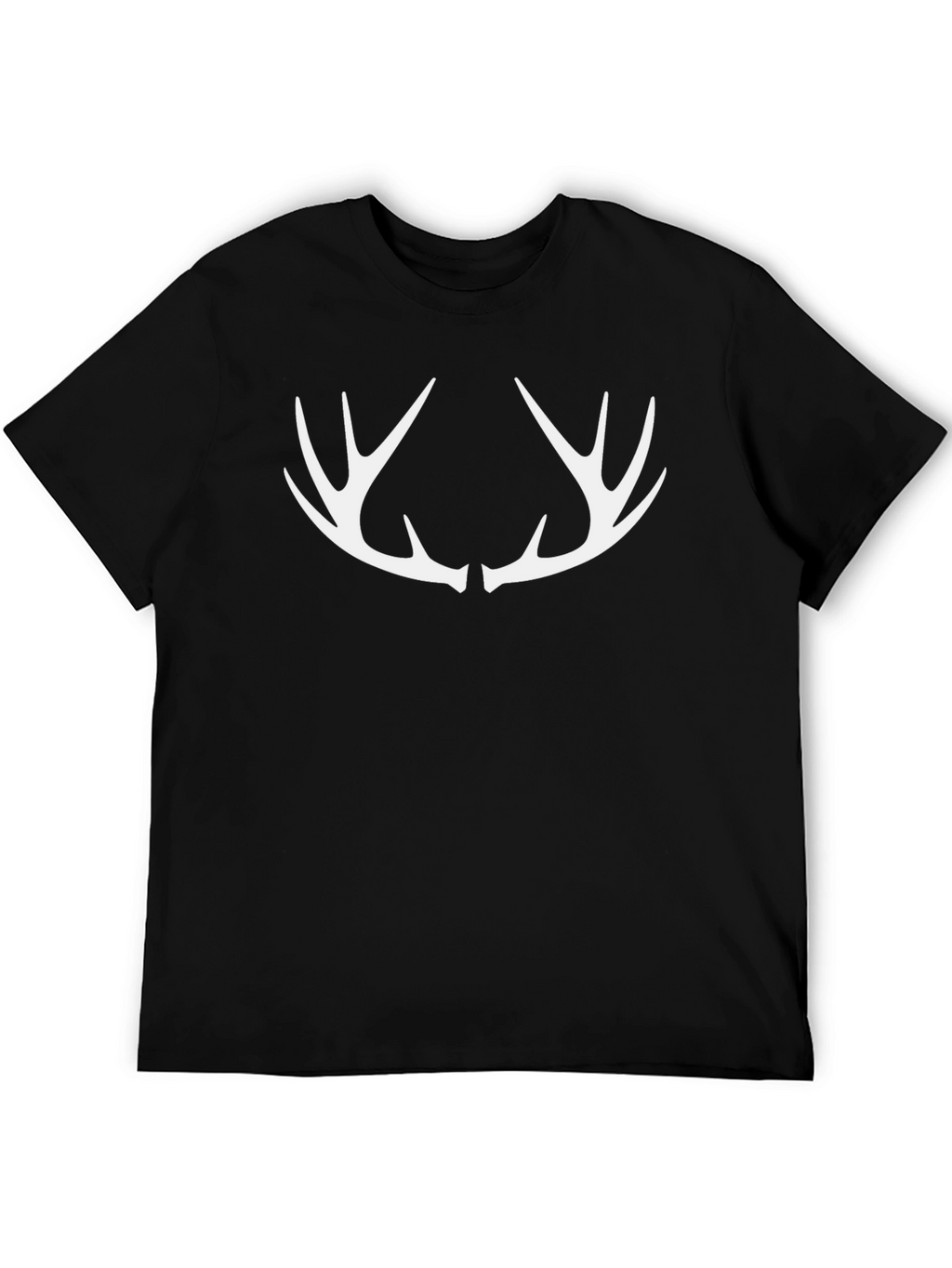 Antler Graphic Tee - Black Crew Neck Casual Shirt