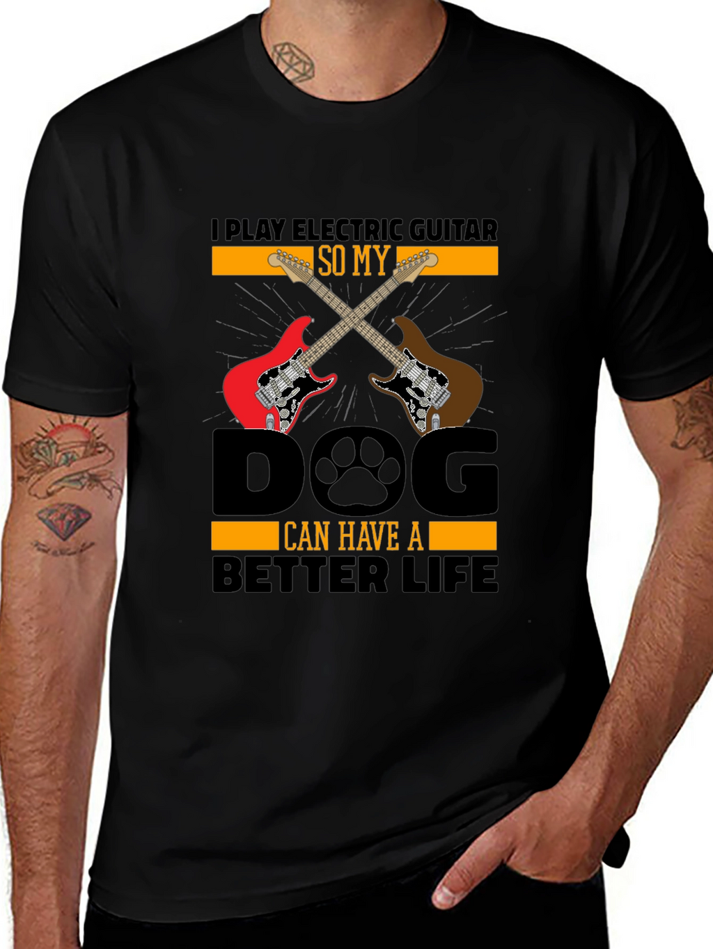 Electric Guitar Dog Lover T-Shirt