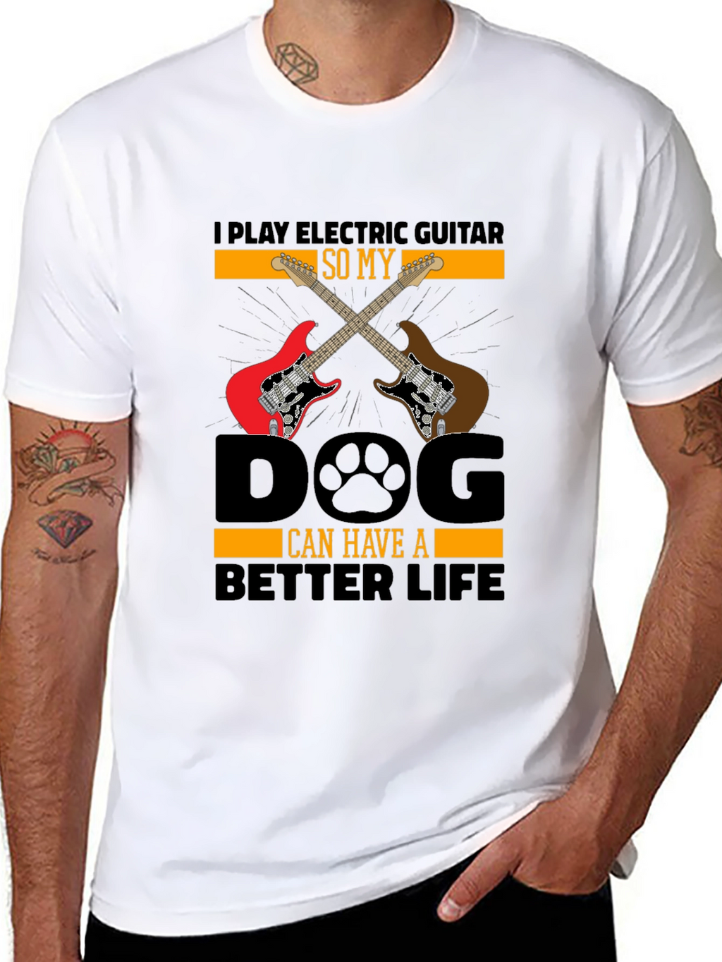Electric Guitar Dog Lover T-Shirt
