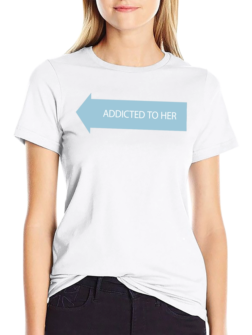 Addicted To Her Tee - Novelty Graphic T-Shirt
