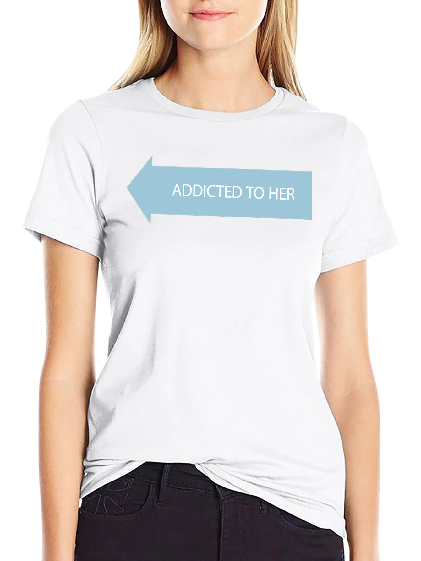 Addicted To Her Tee - Novelty Graphic T-Shirt