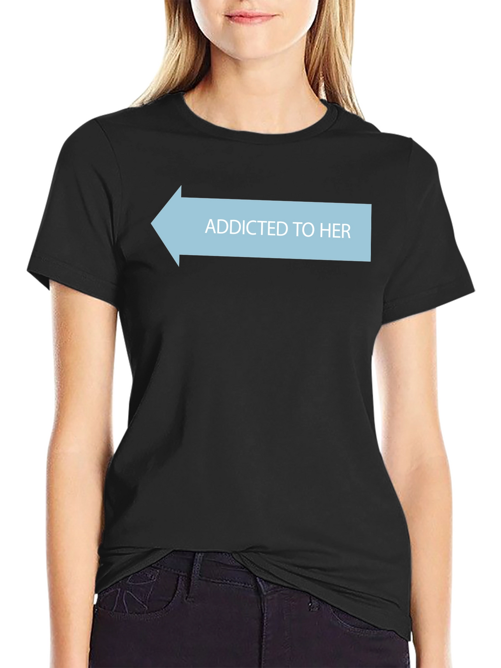Addicted To Her Tee - Novelty Graphic T-Shirt