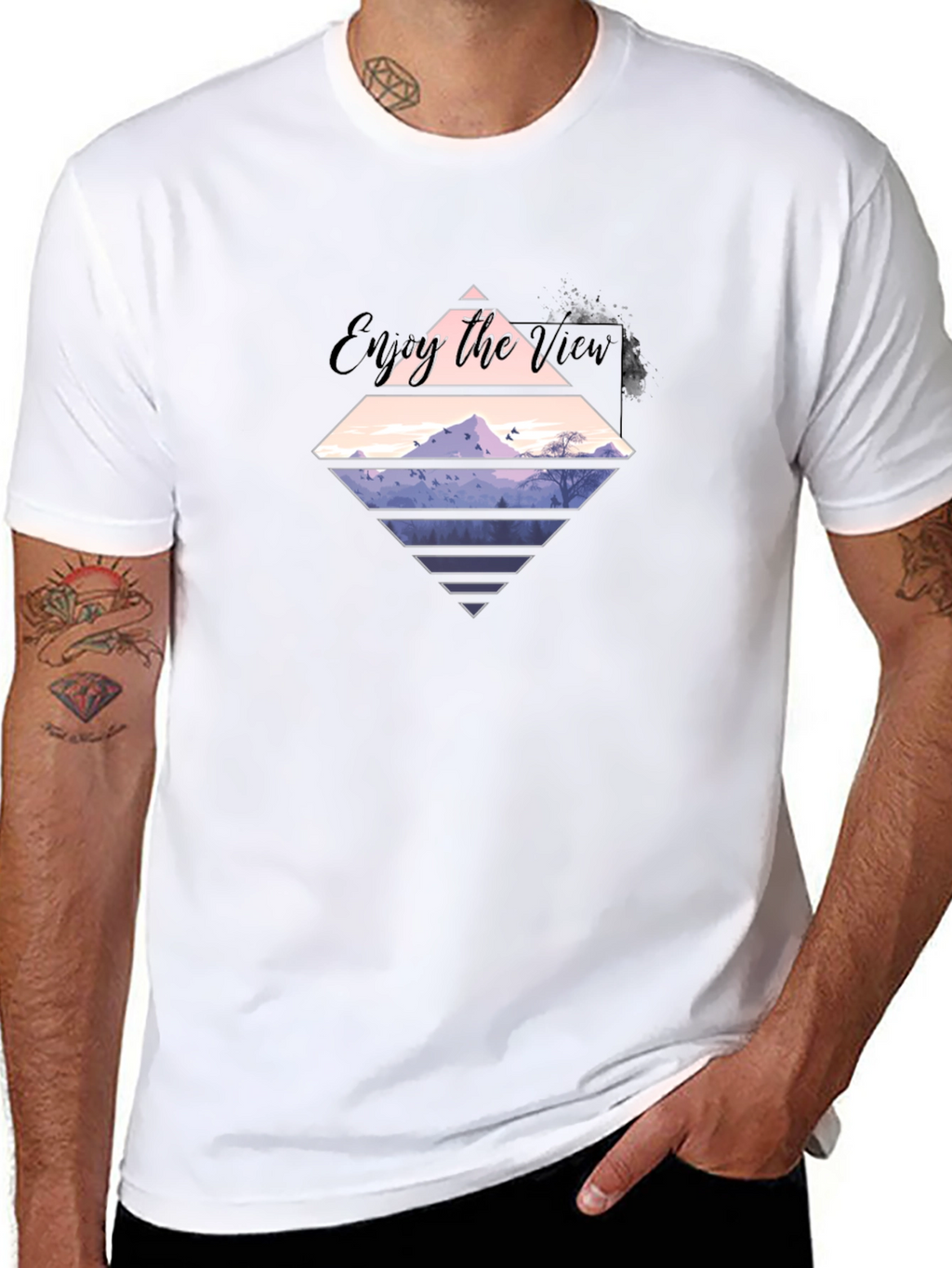 Enjoy the View Graphic Tee - Mens Black T-Shirt