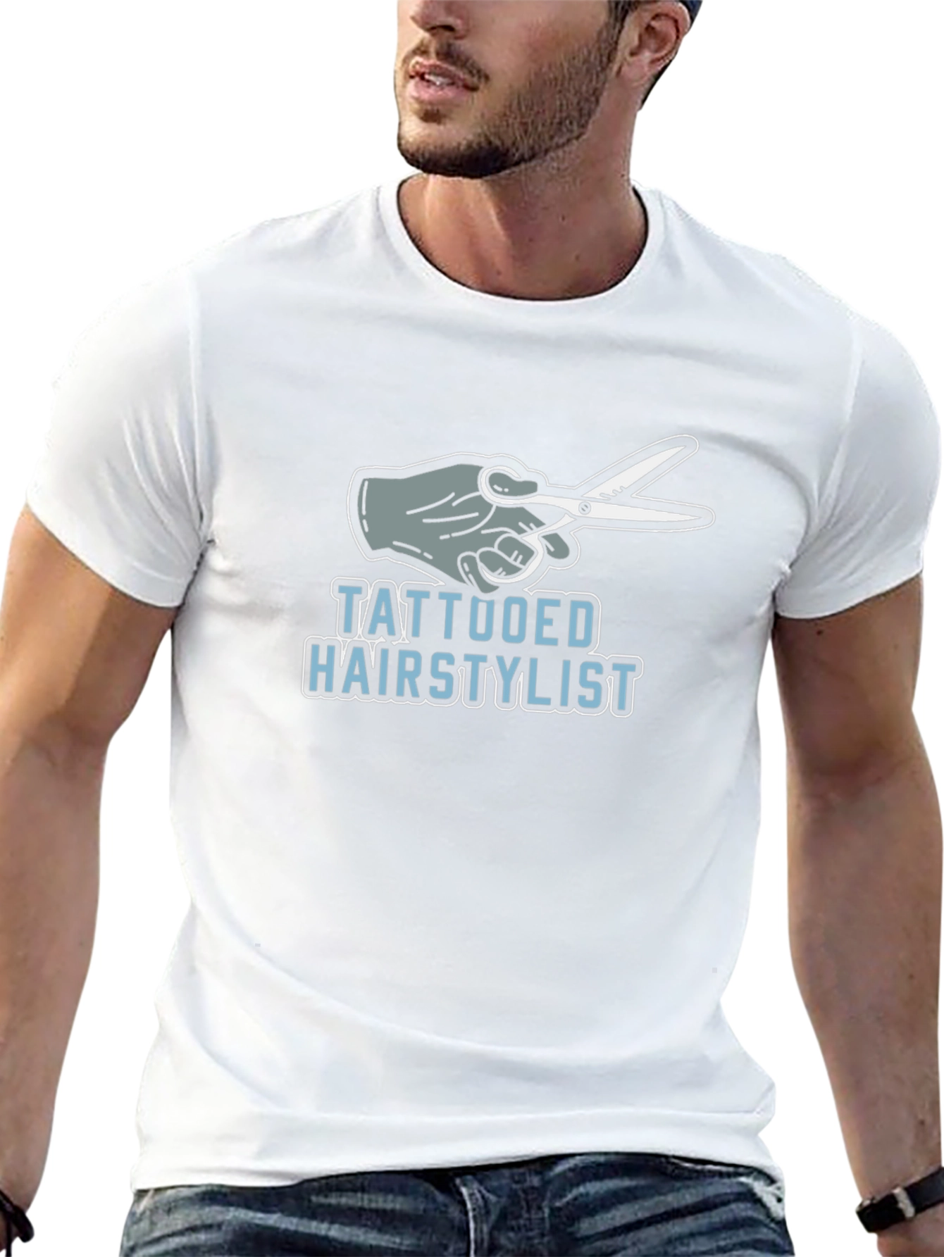 Tattooed Hairstylist Graphic Tee - Cool Barber T-Shirt