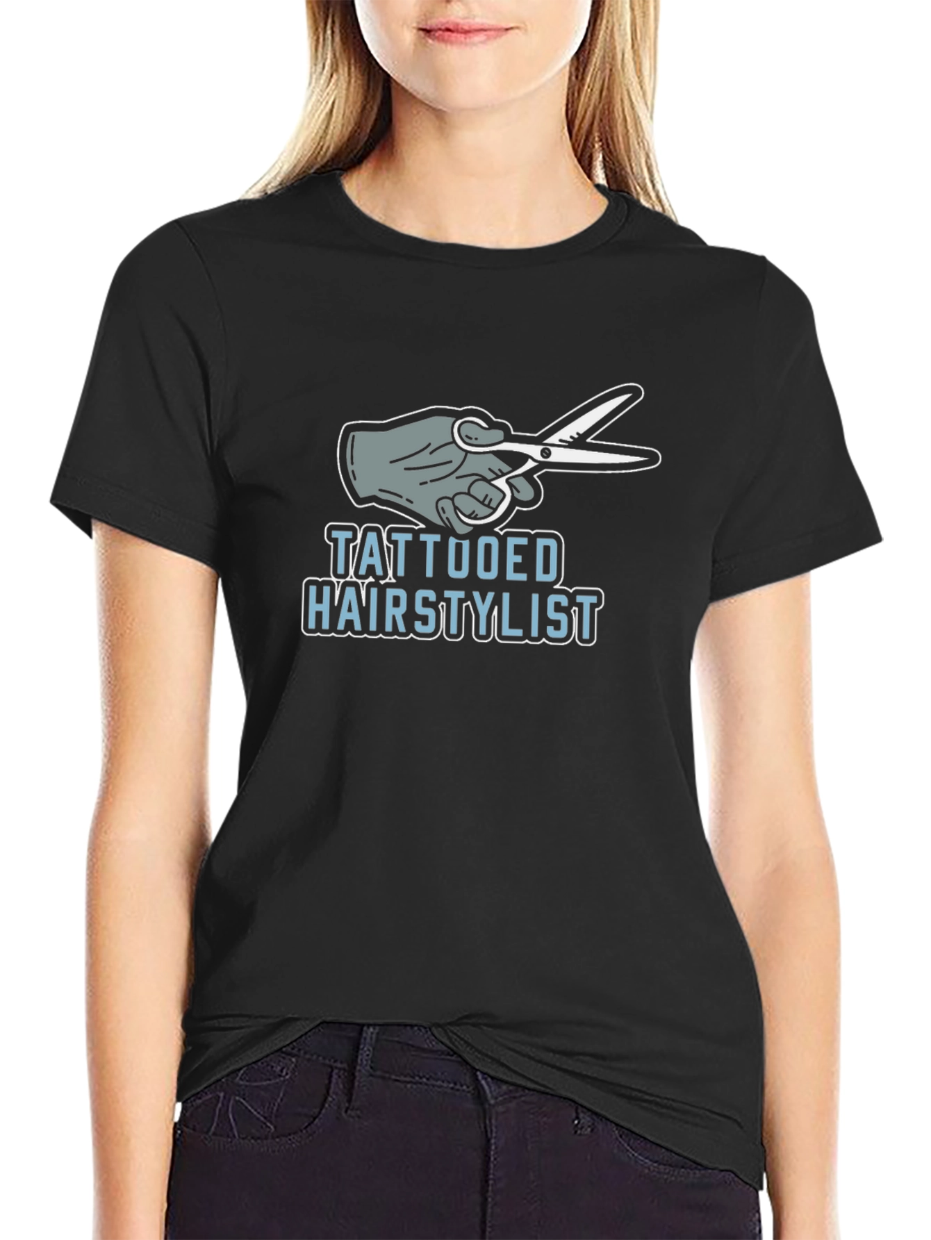 Tattooed Hairstylist Graphic Tee - Cool Barber T-Shirt
