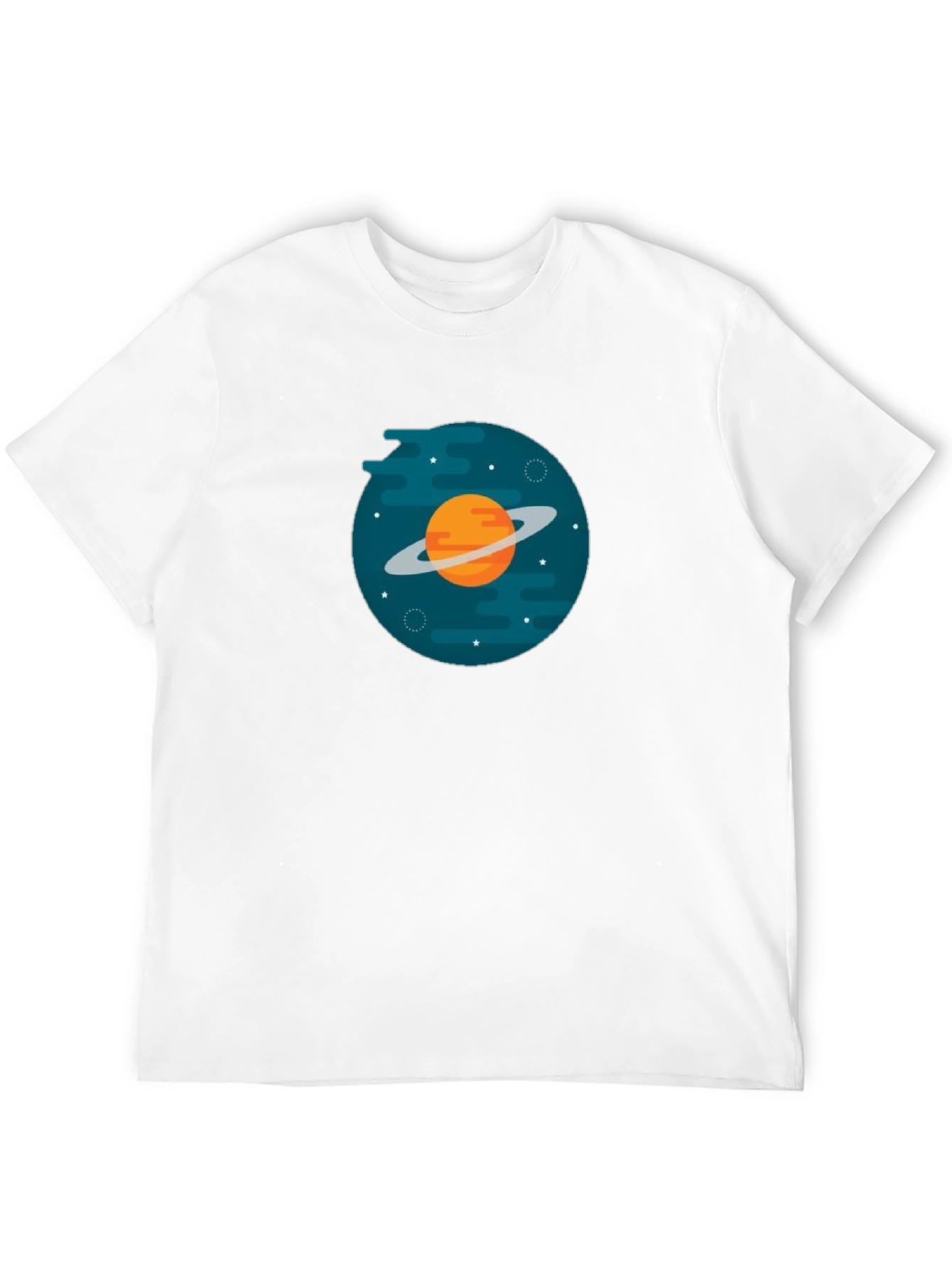 Saturn Graphic Black T-Shirt - Modern Style