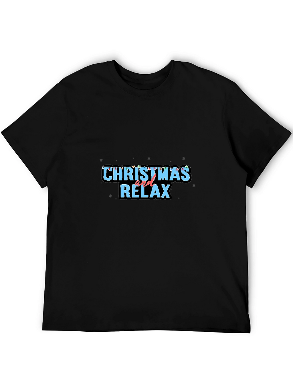 Christmas and Relax Black Tee