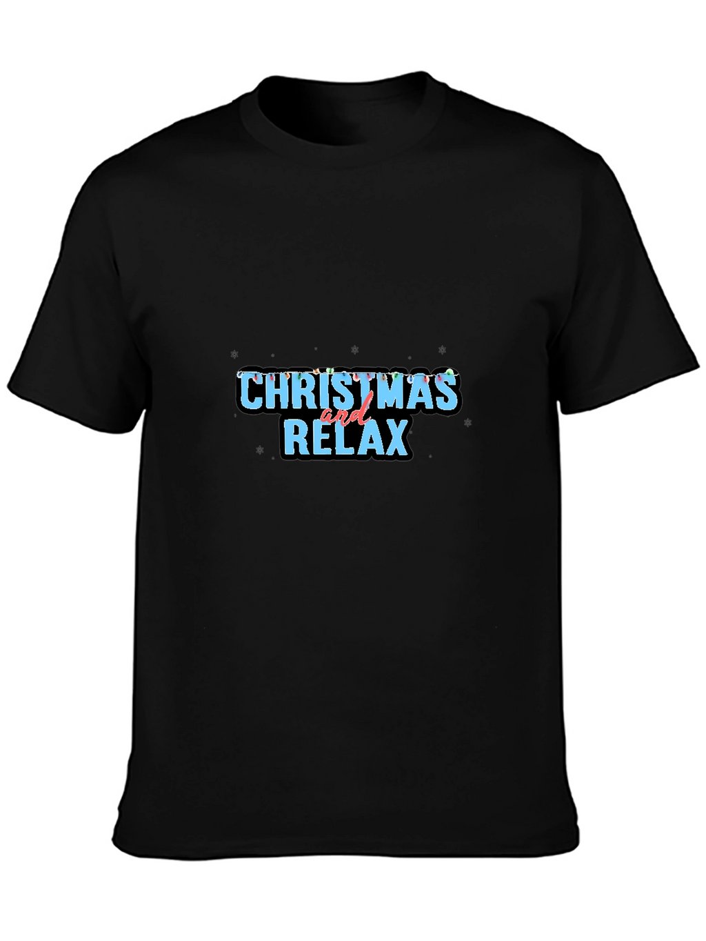 Christmas and Relax Black Tee