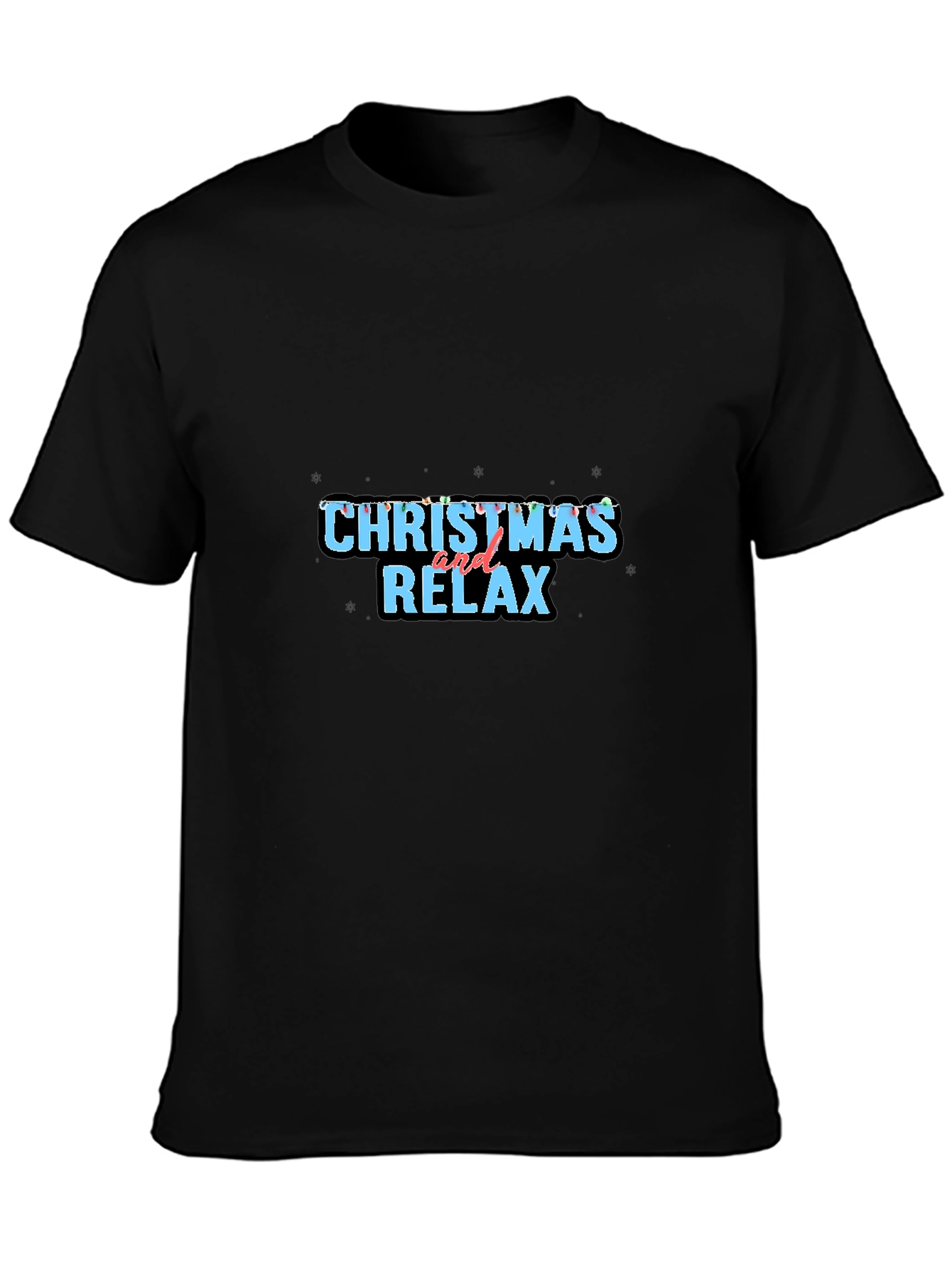 Christmas and Relax Black Tee