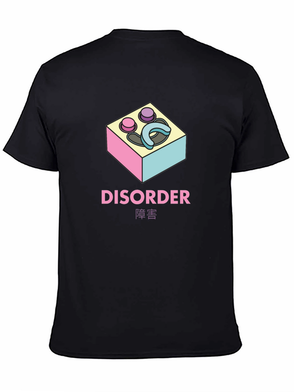 Disorder Graphic Print Black T-Shirt
