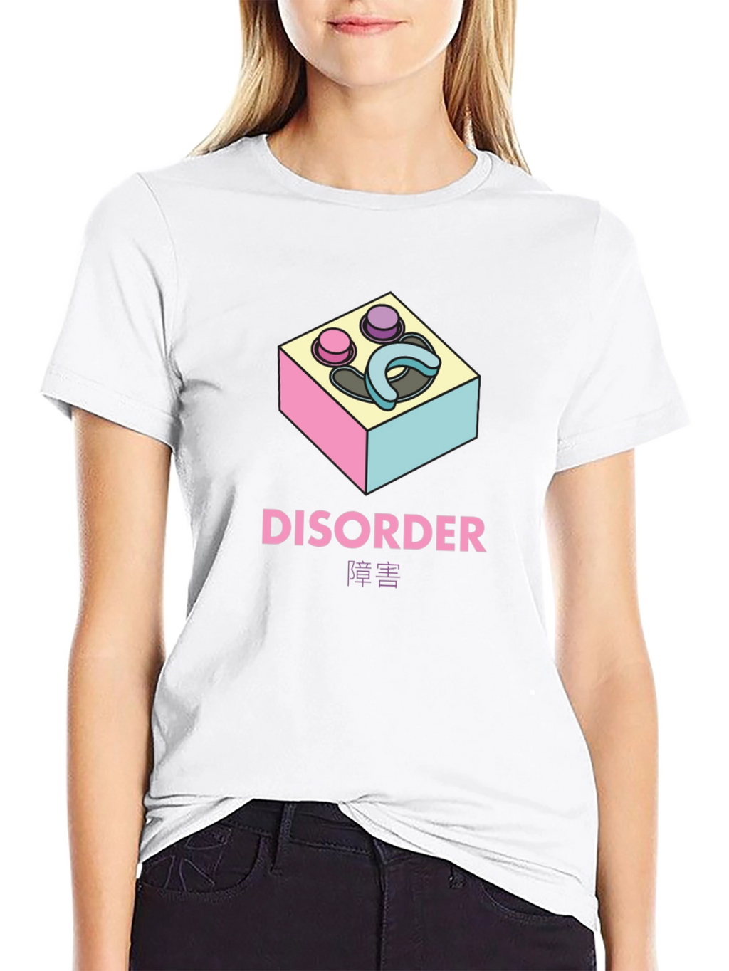 Disorder Graphic Print Black T-Shirt