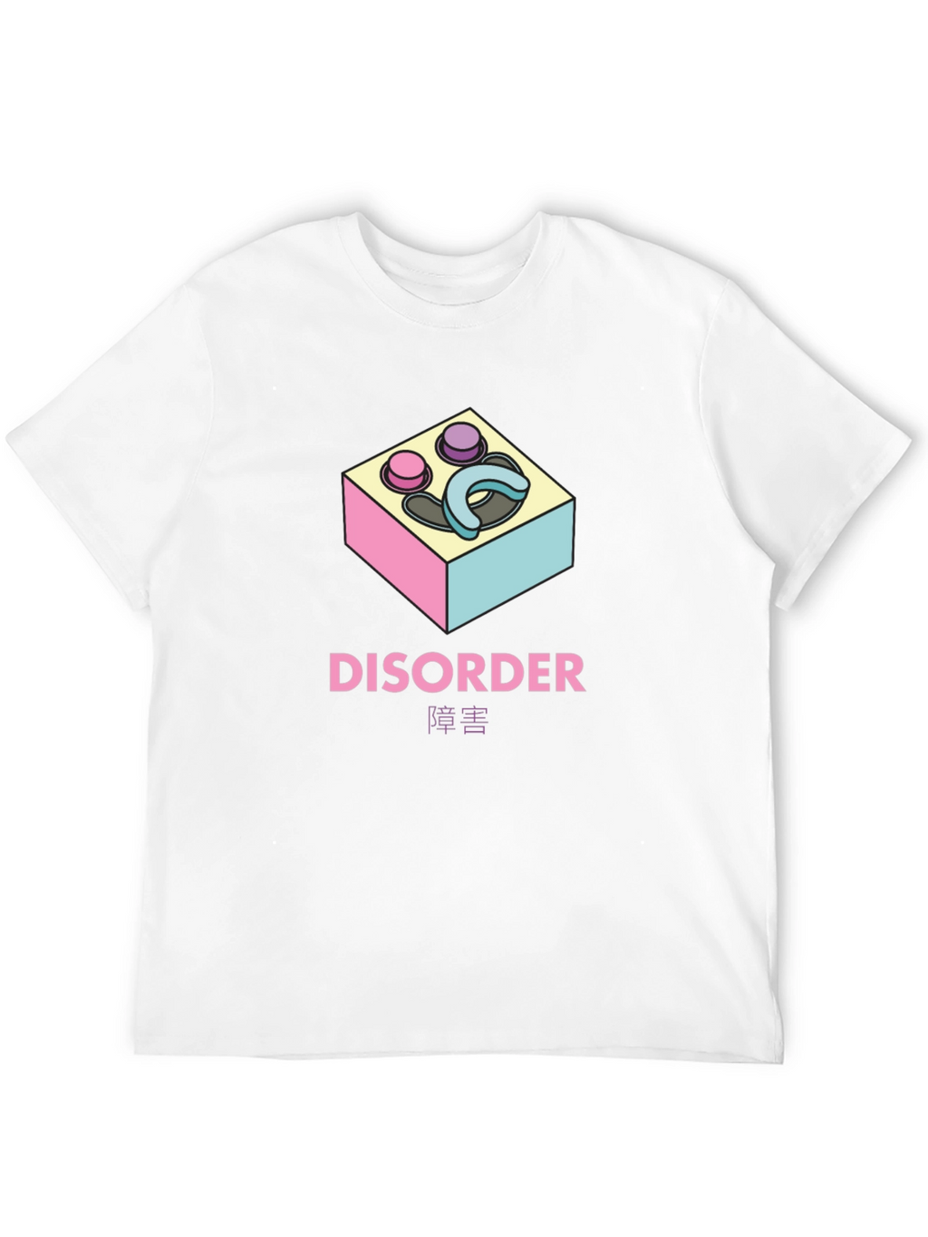 Disorder Graphic Print Black T-Shirt