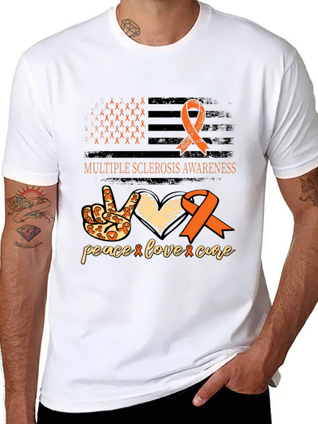 Multiple Sclerosis Awareness Ribbon T-Shirt