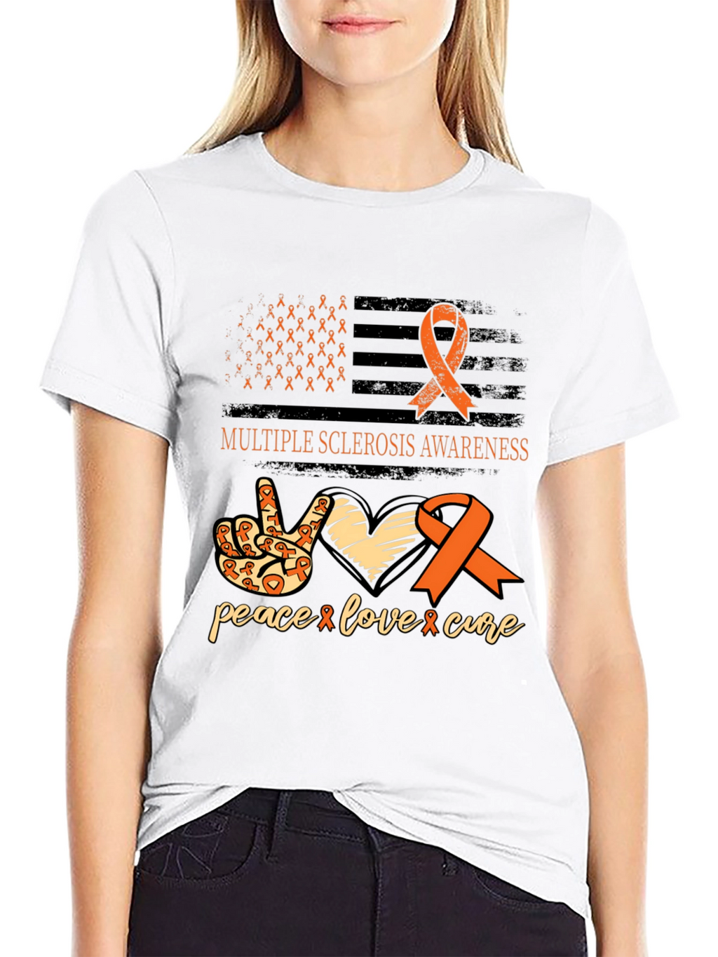 Multiple Sclerosis Awareness Ribbon T-Shirt