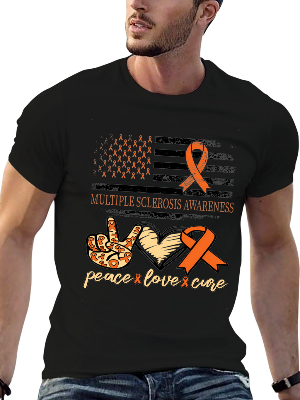 Multiple Sclerosis Awareness Ribbon T-Shirt