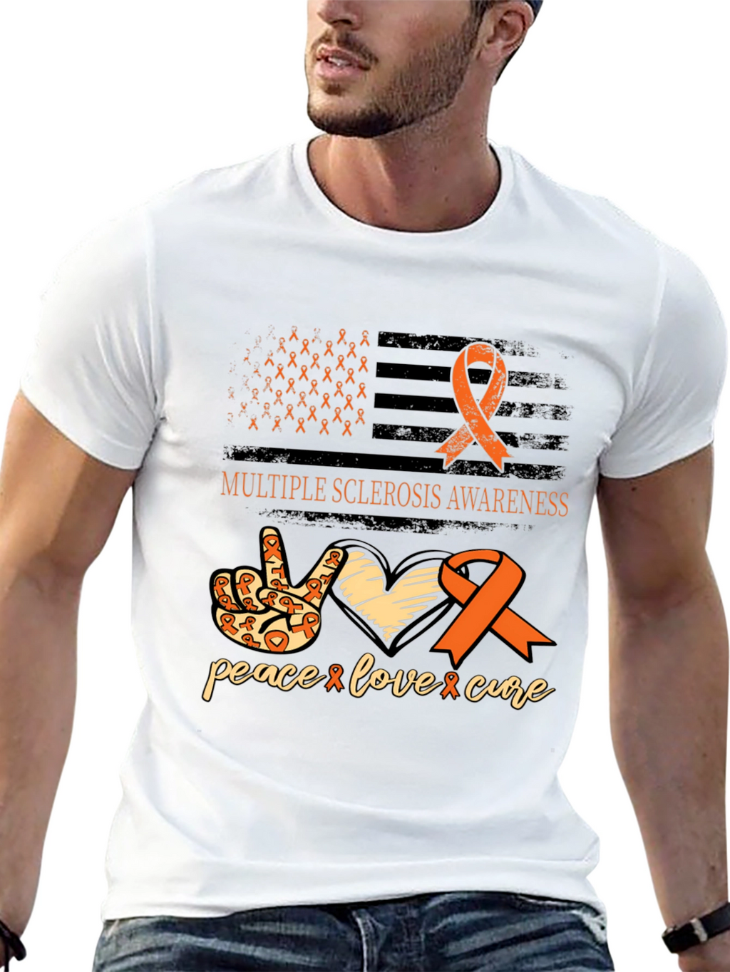 Multiple Sclerosis Awareness Ribbon T-Shirt