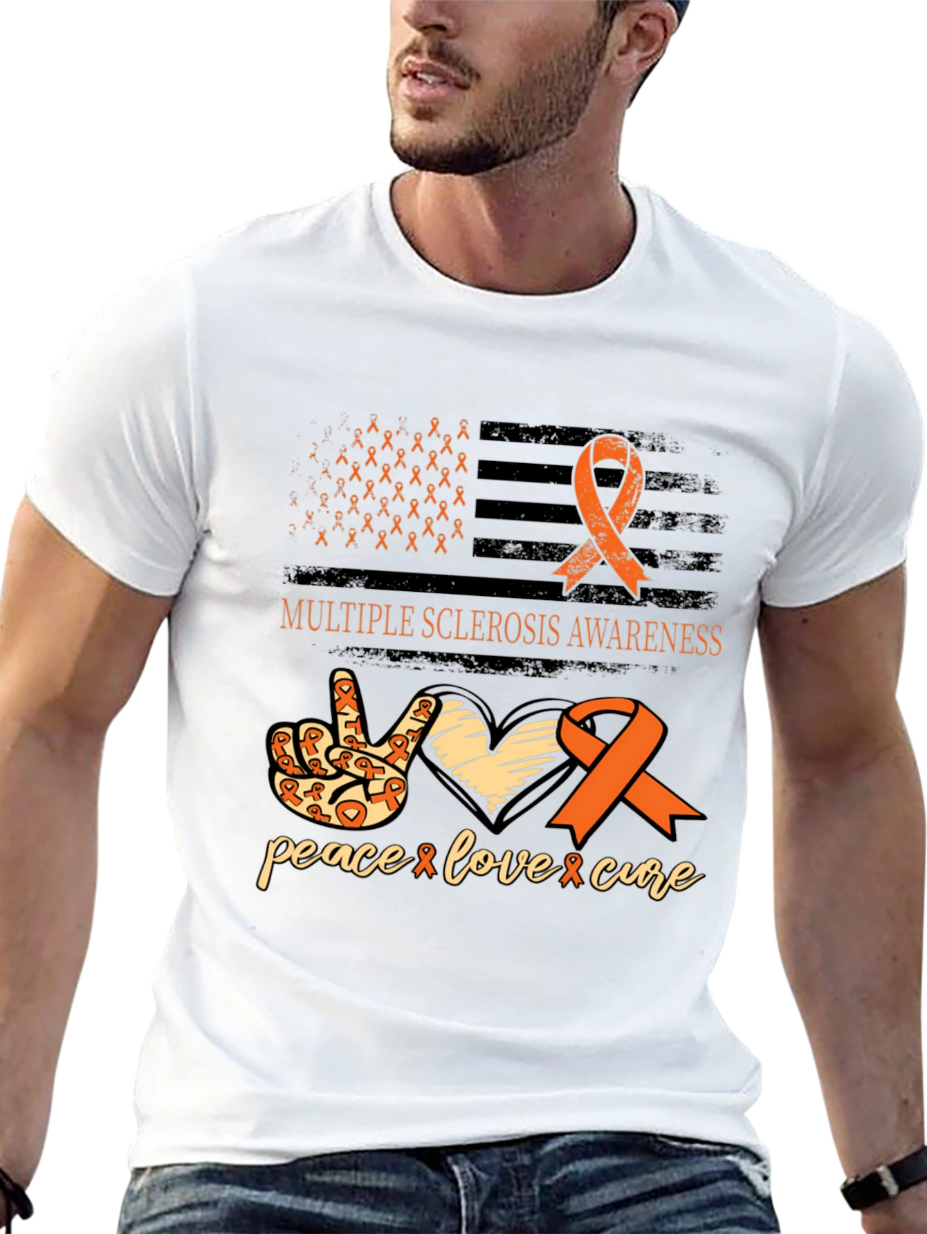 Multiple Sclerosis Awareness Ribbon T-Shirt