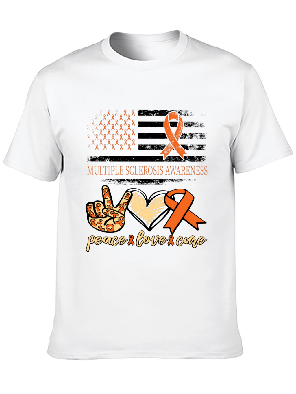 Multiple Sclerosis Awareness Ribbon T-Shirt