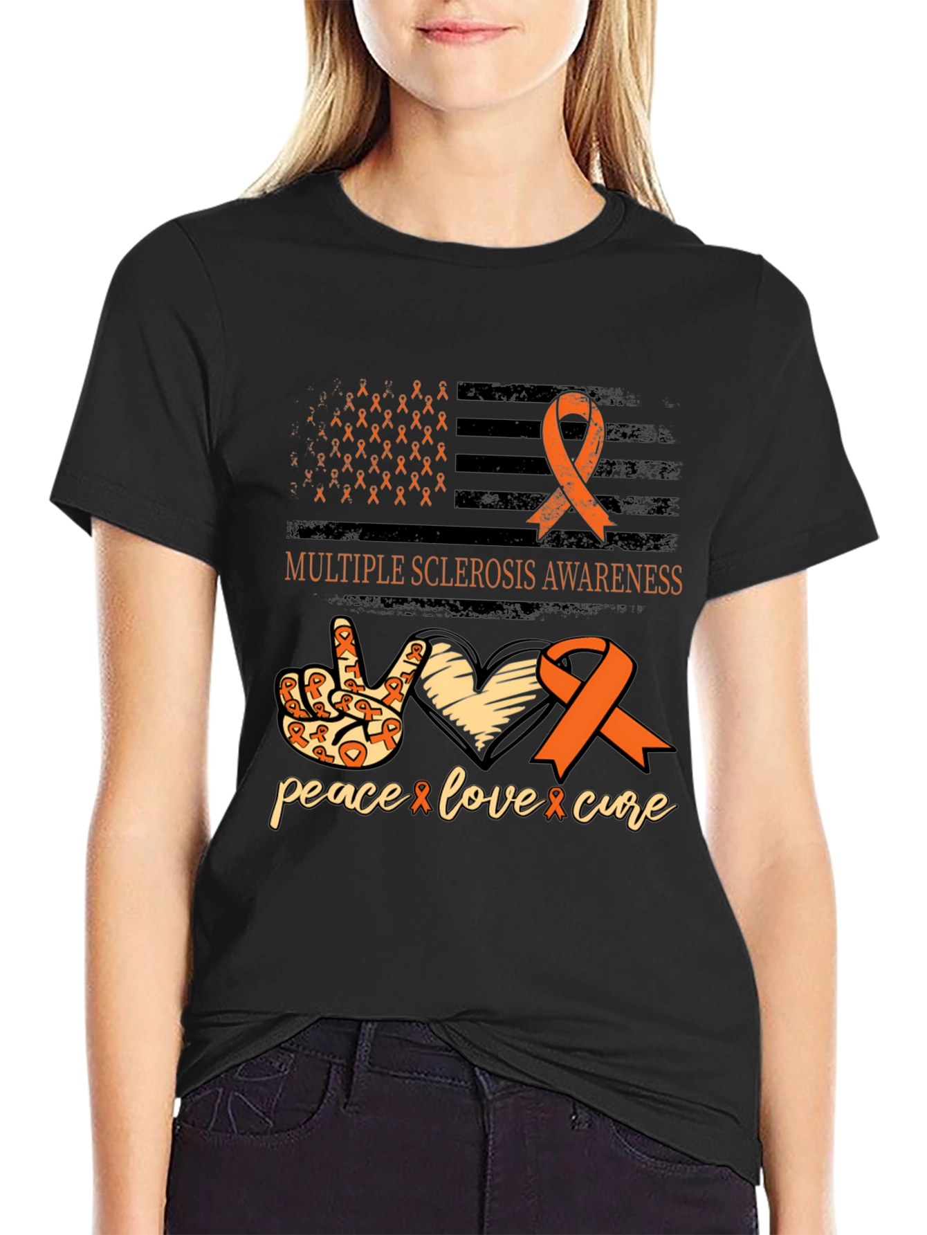 Multiple Sclerosis Awareness Ribbon T-Shirt