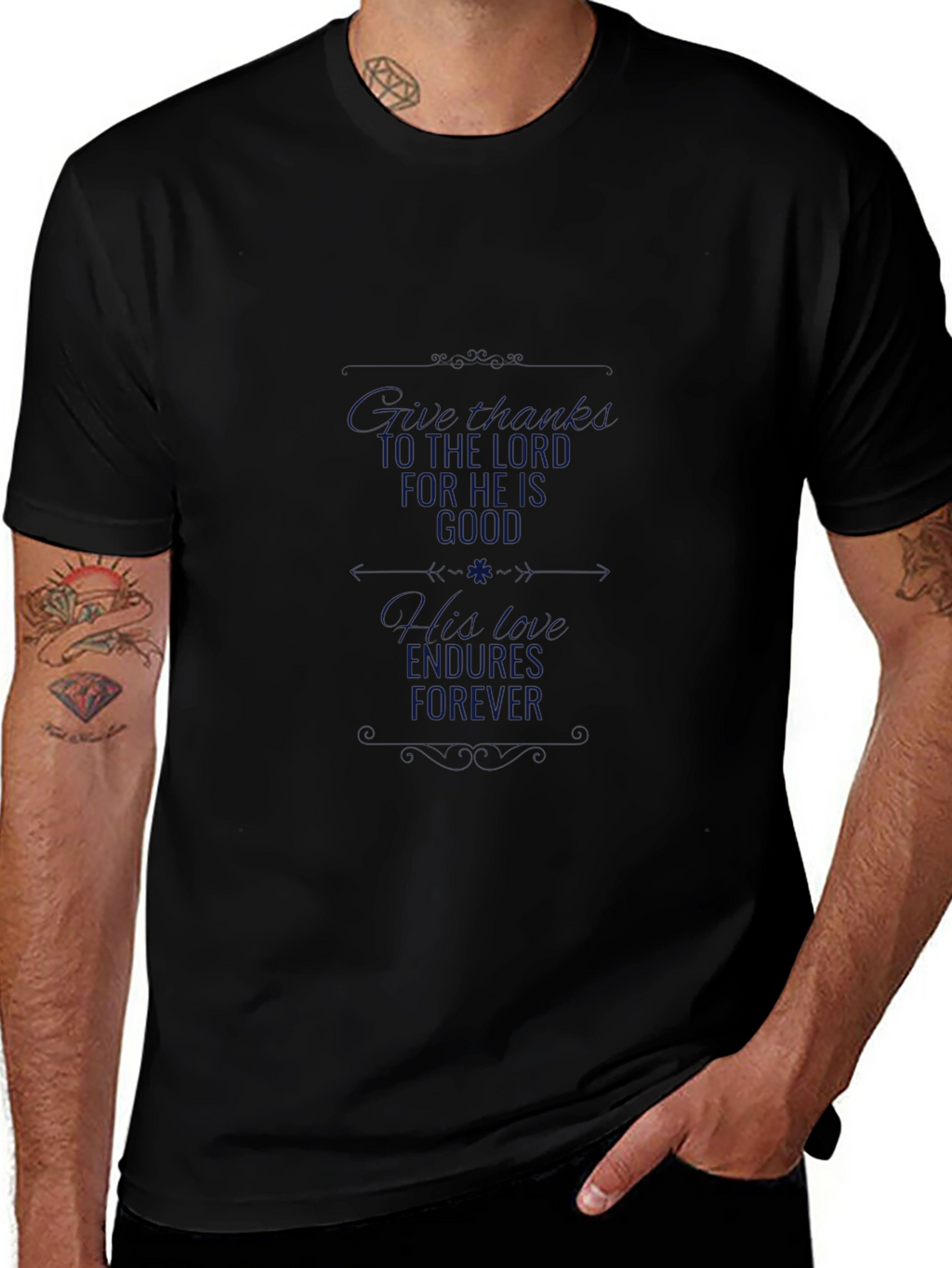 Mens Black T-Shirt with Goodness Graphic
