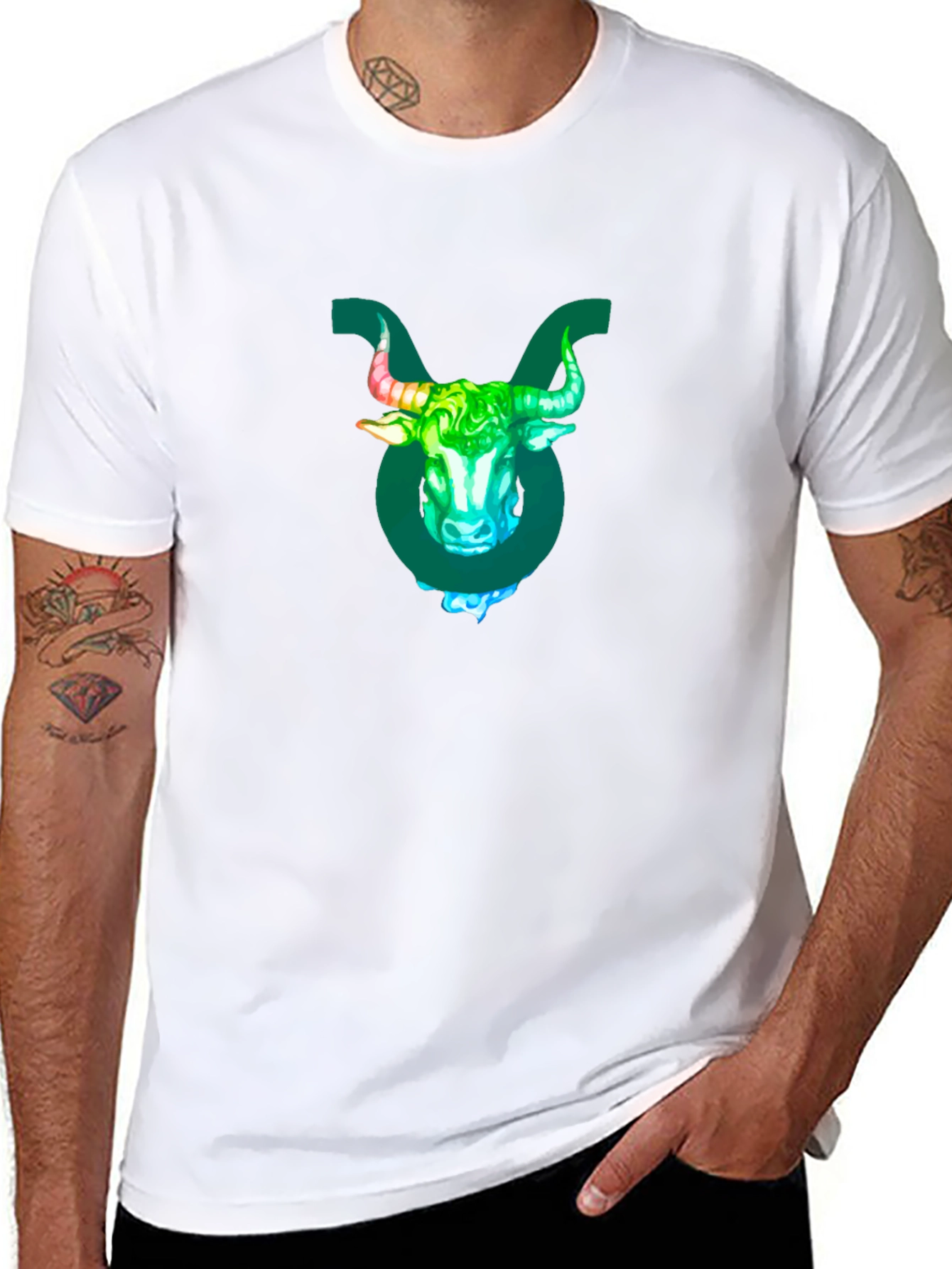 Taurus Zodiac Graphic Tee - Bull Design